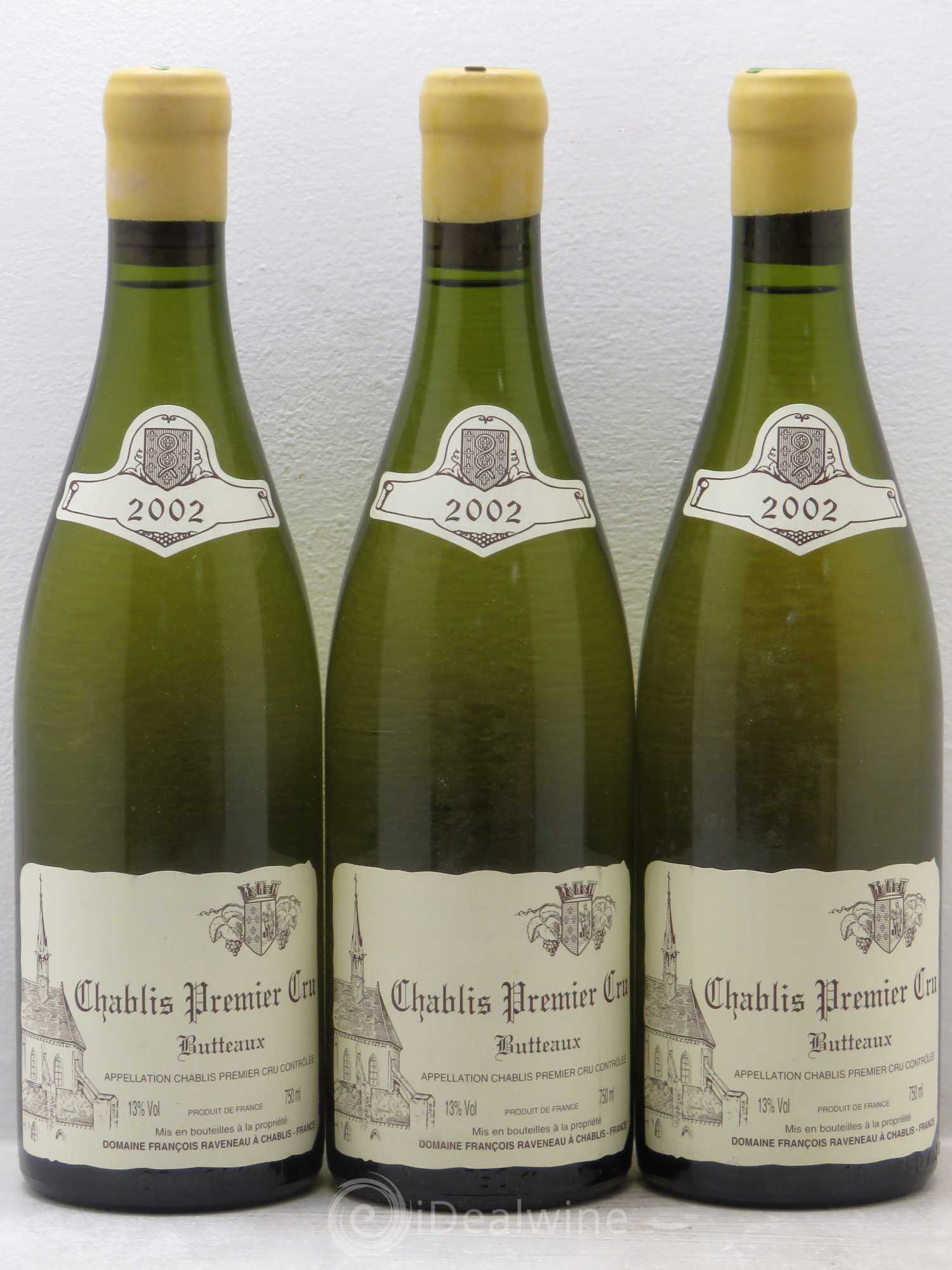 Chablis 1er Cru Butteaux Raveneau (Domaine) 2002 - Lot de 3 bouteilles - 0