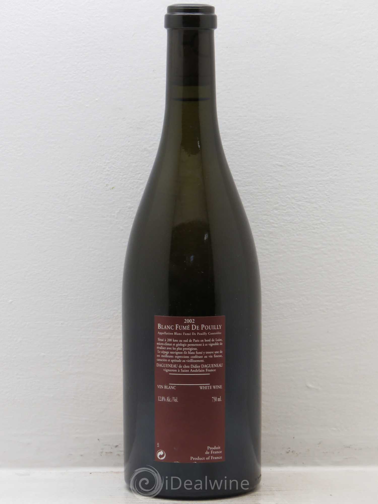 Vin de France (anciennement Pouilly-Fumé) Pur Sang Dagueneau (Domaine Didier - Louis-Benjamin) 2002 - Lot de 1 bouteille - 1