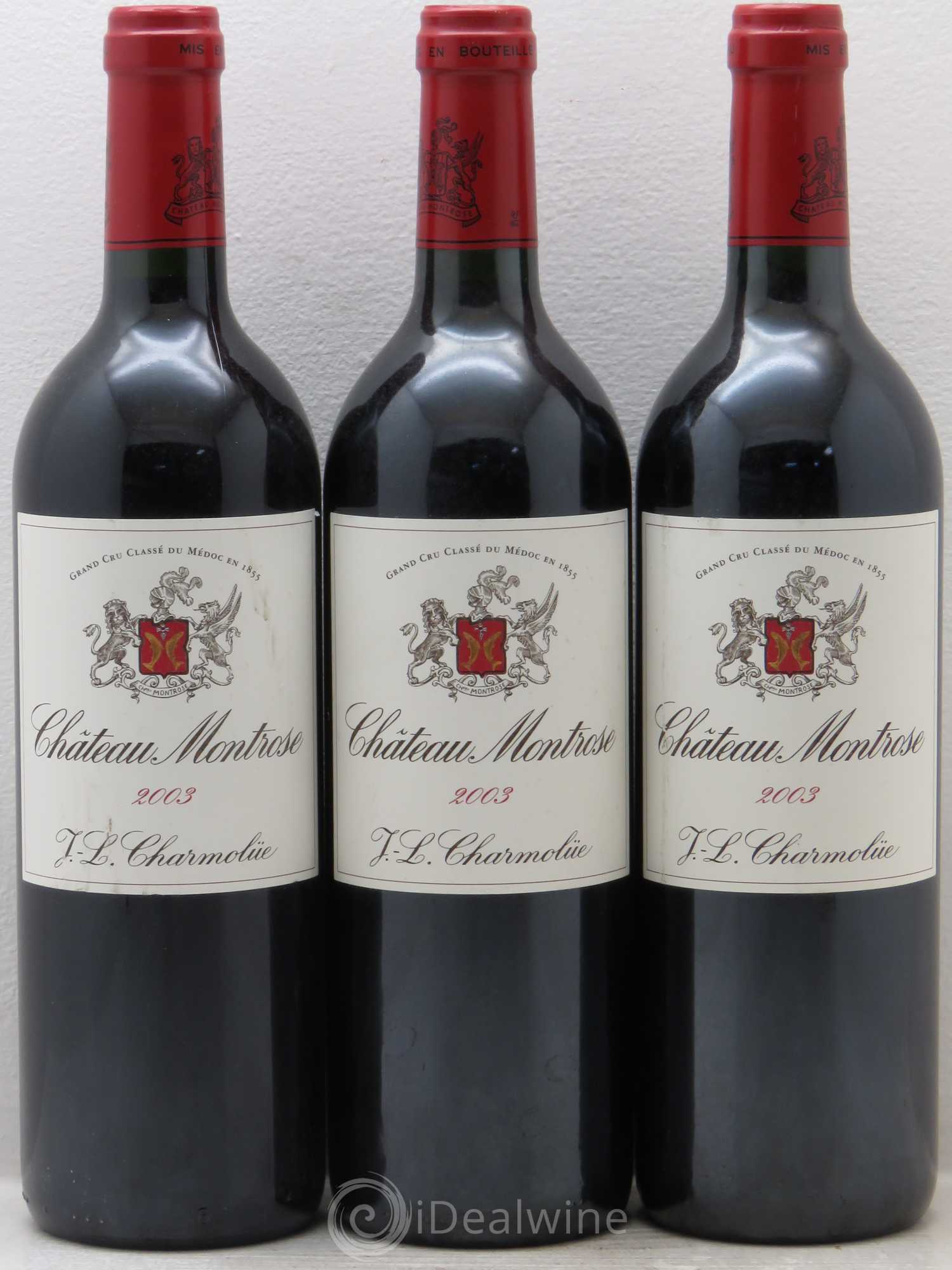Château Montrose 2ème Grand Cru Classé 2003 - Lot de 3 bouteilles - 0