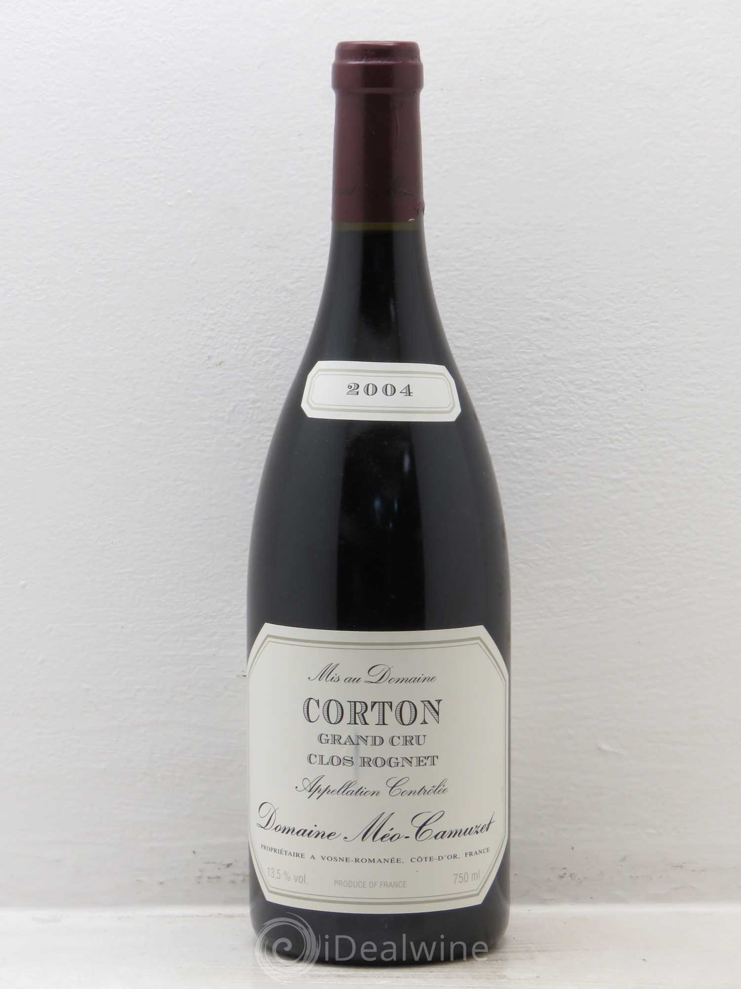 Corton Grand Cru Clos Rognet Méo-Camuzet (Domaine) 2004 - Lot de 1 bouteille - 0