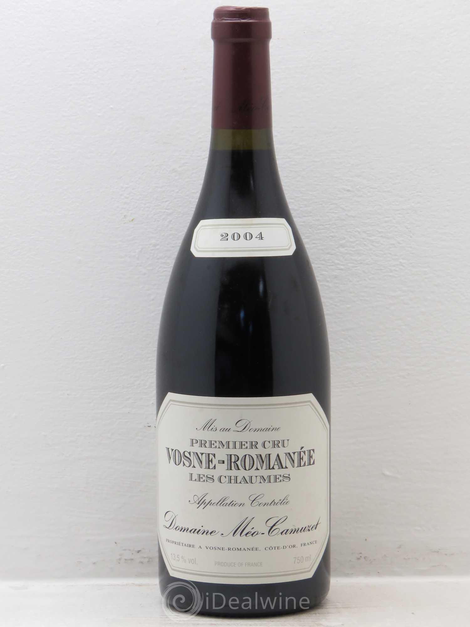 Vosne-Romanée 1er Cru Les Chaumes Méo-Camuzet (Domaine) 2004 - Lot de 1 bouteille - 0