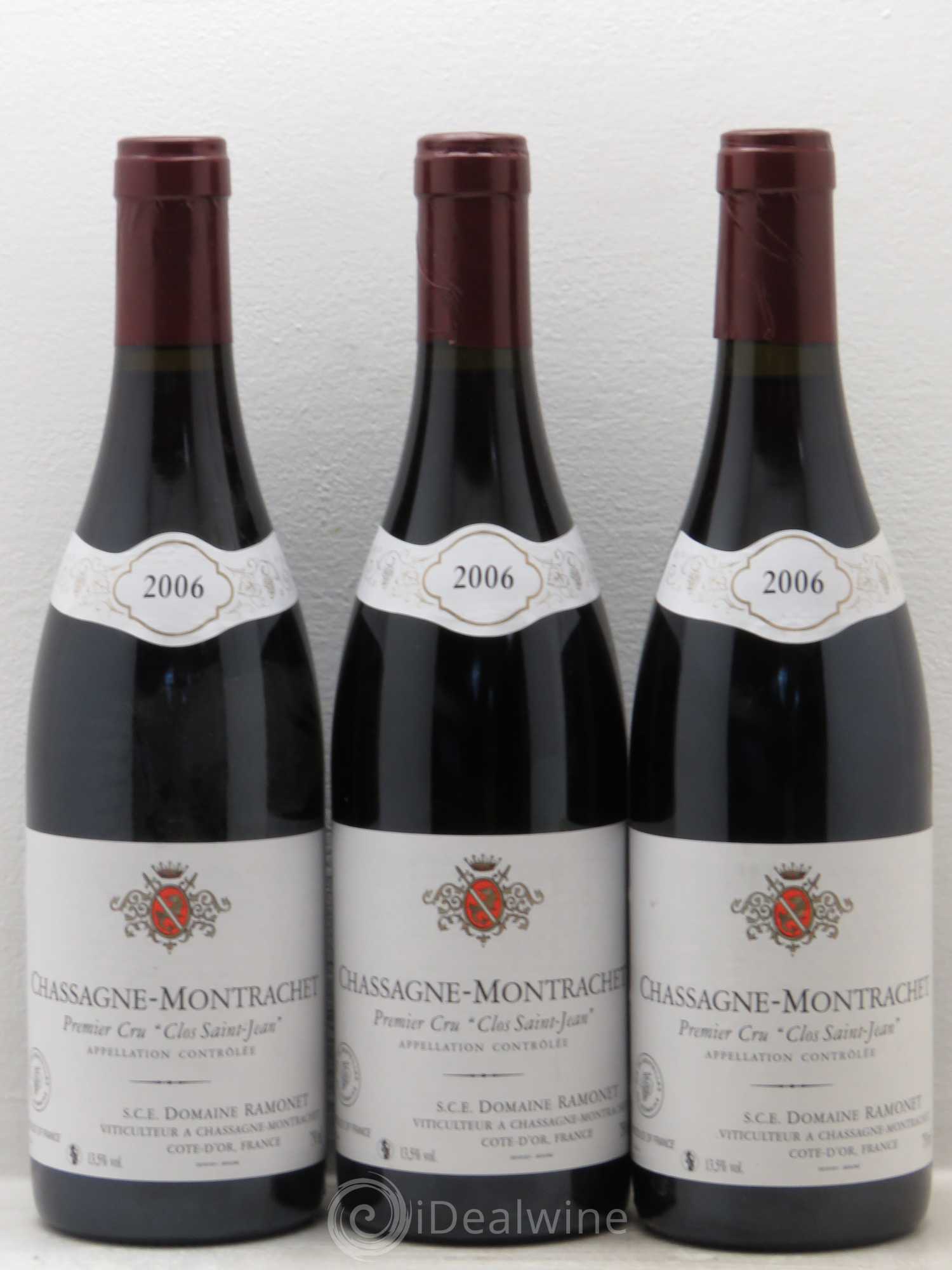 Chassagne-Montrachet 1er Cru Clos Saint-Jean Ramonet (Domaine) 2006 - Lot de 3 bouteilles - 0