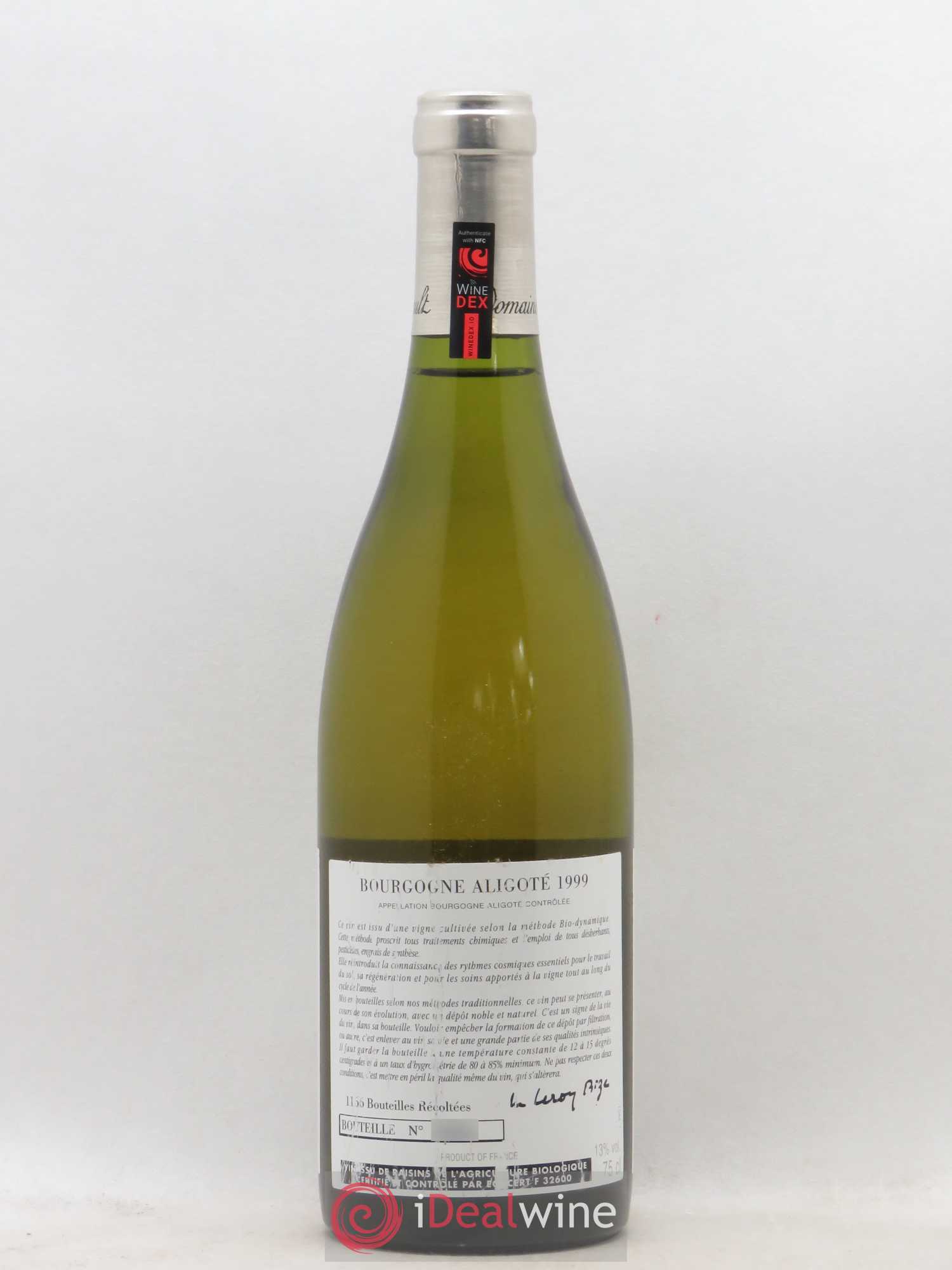 Bourgogne Aligoté Sous Chatelet d'Auvenay (Domaine) 1999 - Lot de 1 bouteille - 1