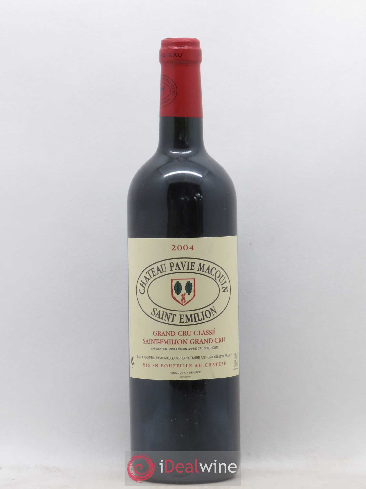 Château Pavie Macquin 1er Grand Cru Classé B 2004 - Lot de 1 bouteille - 0