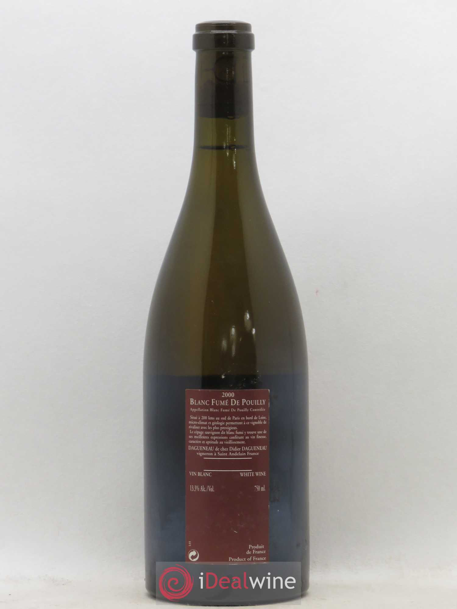 Vin de France (anciennement Pouilly-Fumé) Pur Sang Dagueneau (Domaine Didier - Louis-Benjamin) 2000 - Lot de 1 bouteille - 1