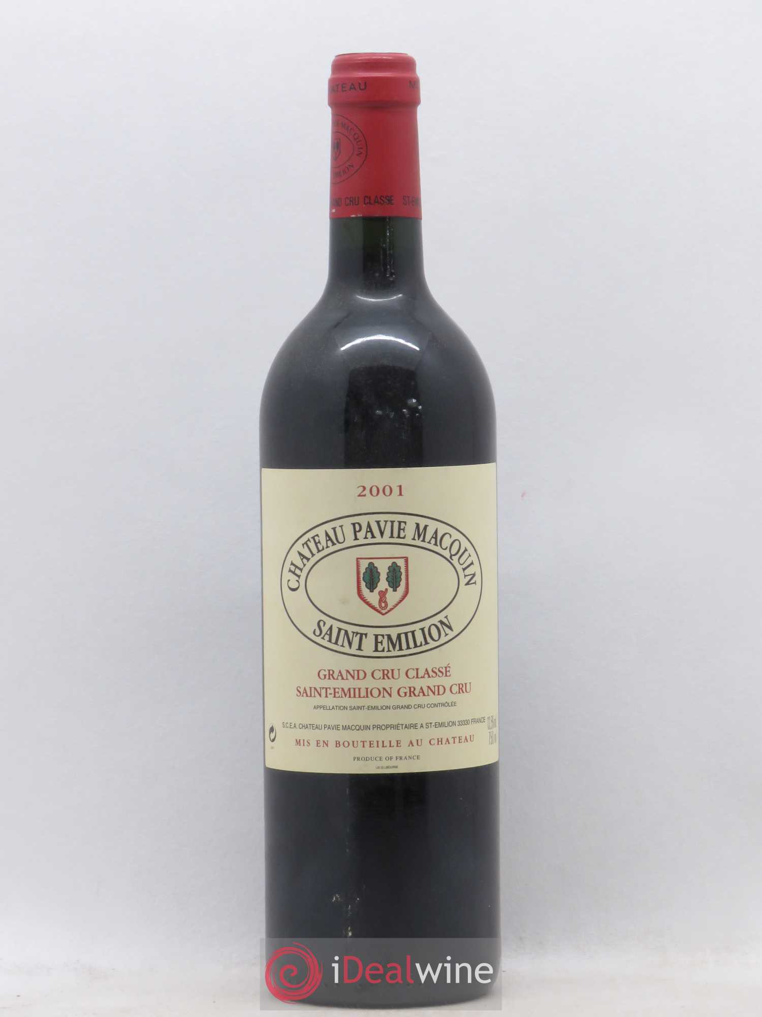 Château Pavie Macquin 1er Grand Cru Classé B 2001 - Lot de 1 bouteille - 0