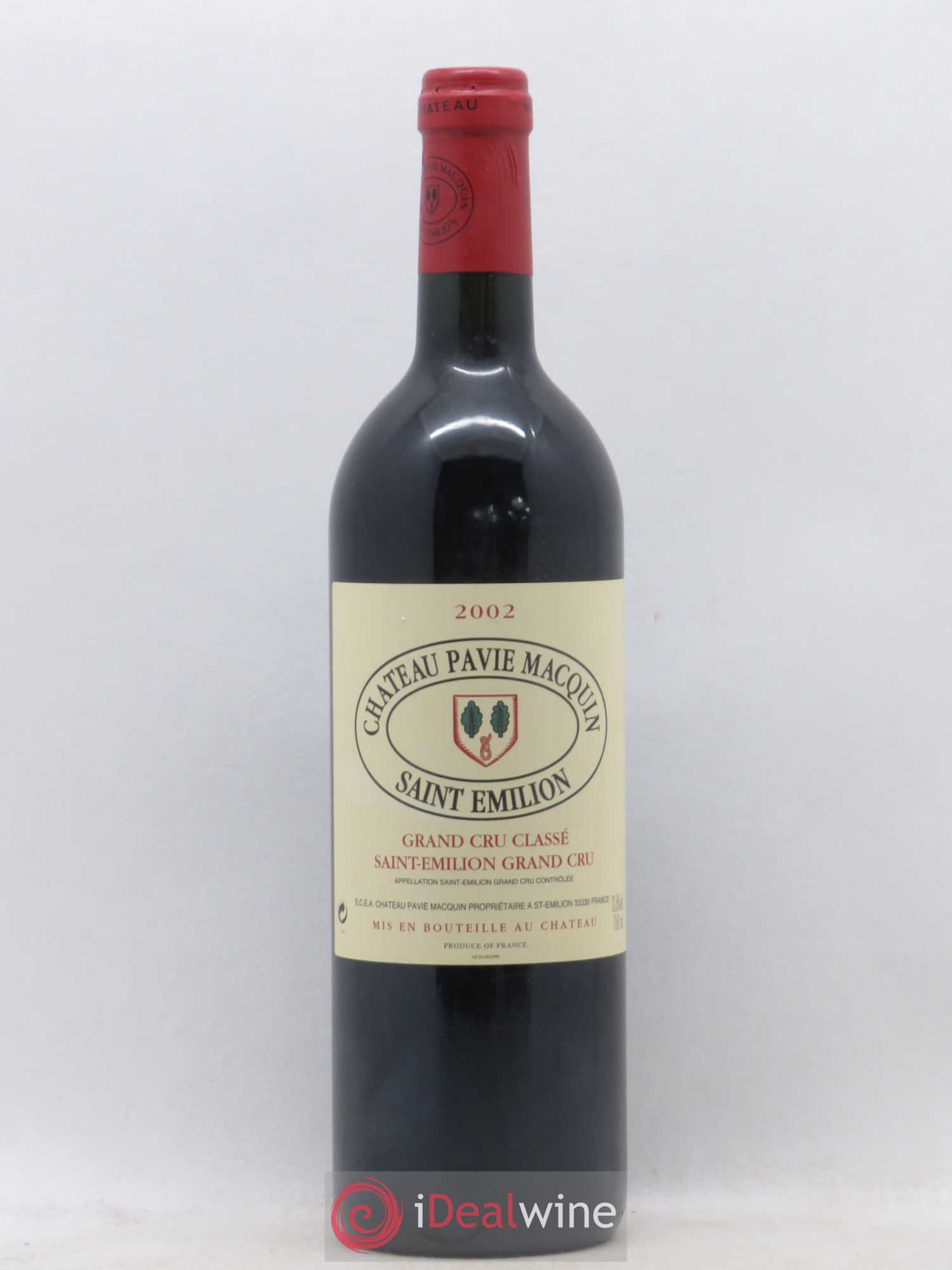 Château Pavie Macquin 1er Grand Cru Classé B 2002 - Lot de 1 bouteille - 0