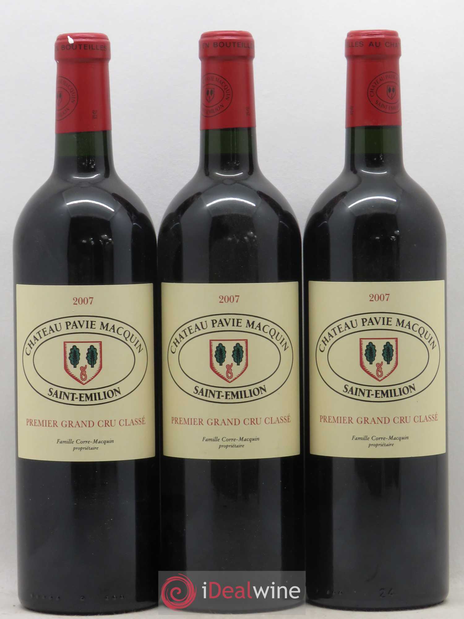 Château Pavie Macquin 1er Grand Cru Classé B 2007 - Lot de 3 bouteilles - 0