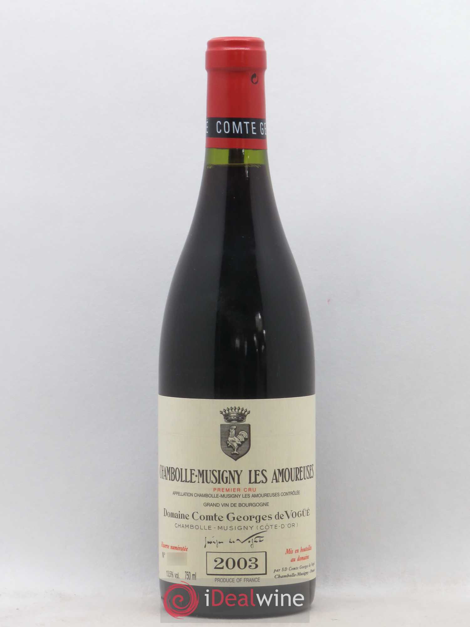 Chambolle-Musigny 1er Cru Les Amoureuses Comte Georges de Vogüé 2003 - Lot de 1 bouteille - 0