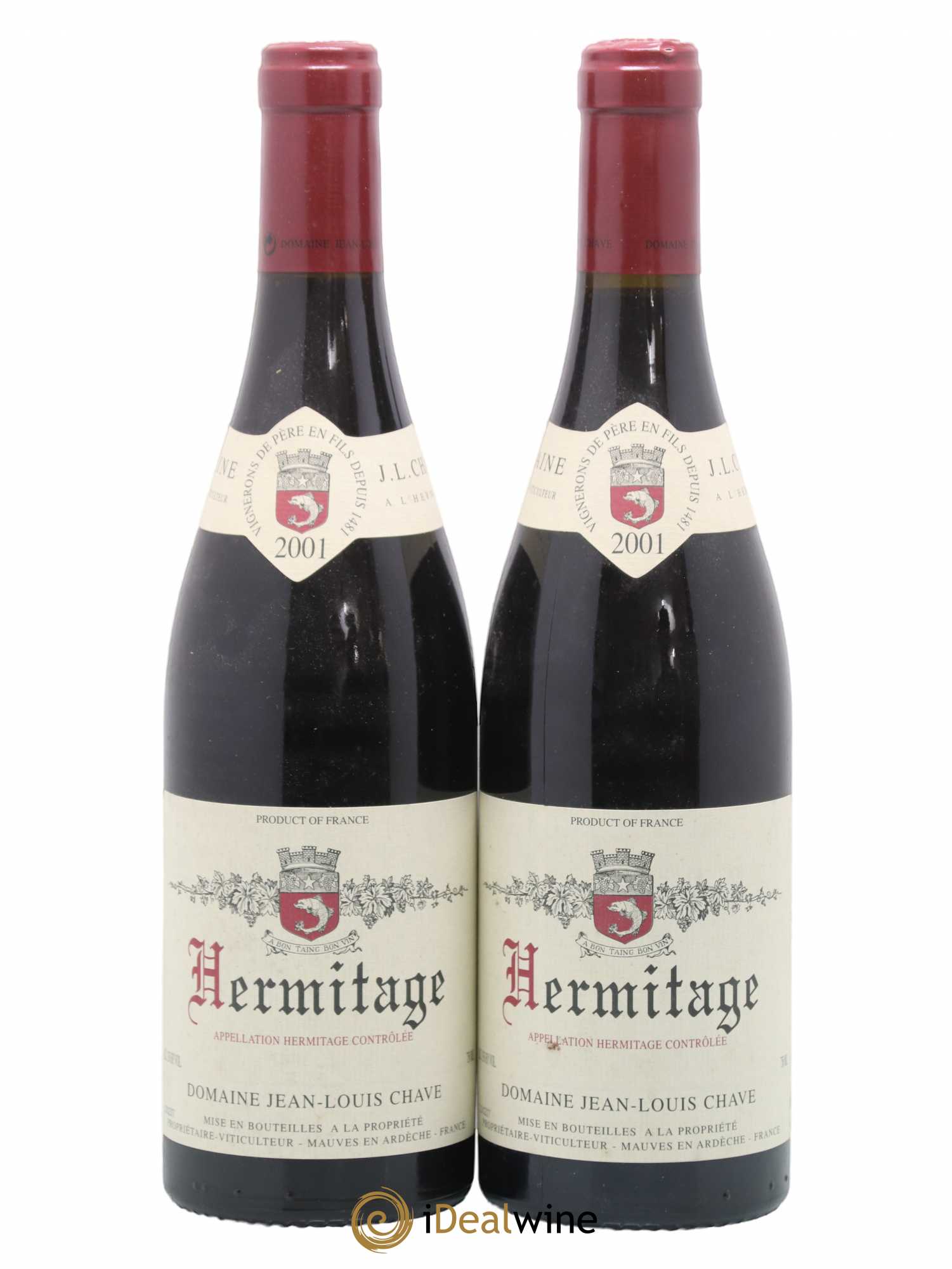 Hermitage Jean-Louis Chave 2001 - Lot de 2 bouteilles - 0