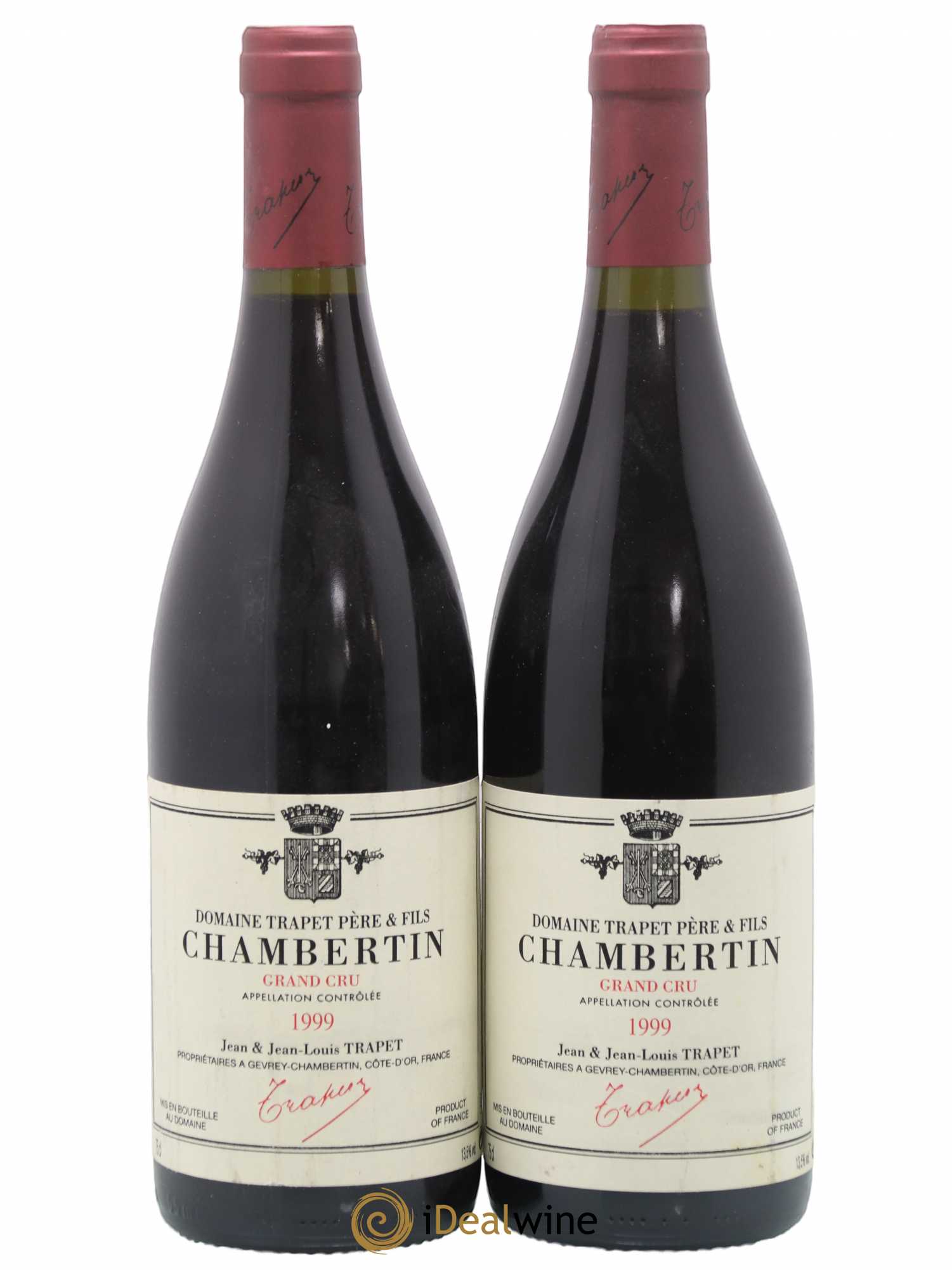 Chambertin Grand Cru Domaine Trapet 1999 - Lot de 2 bouteilles - 0