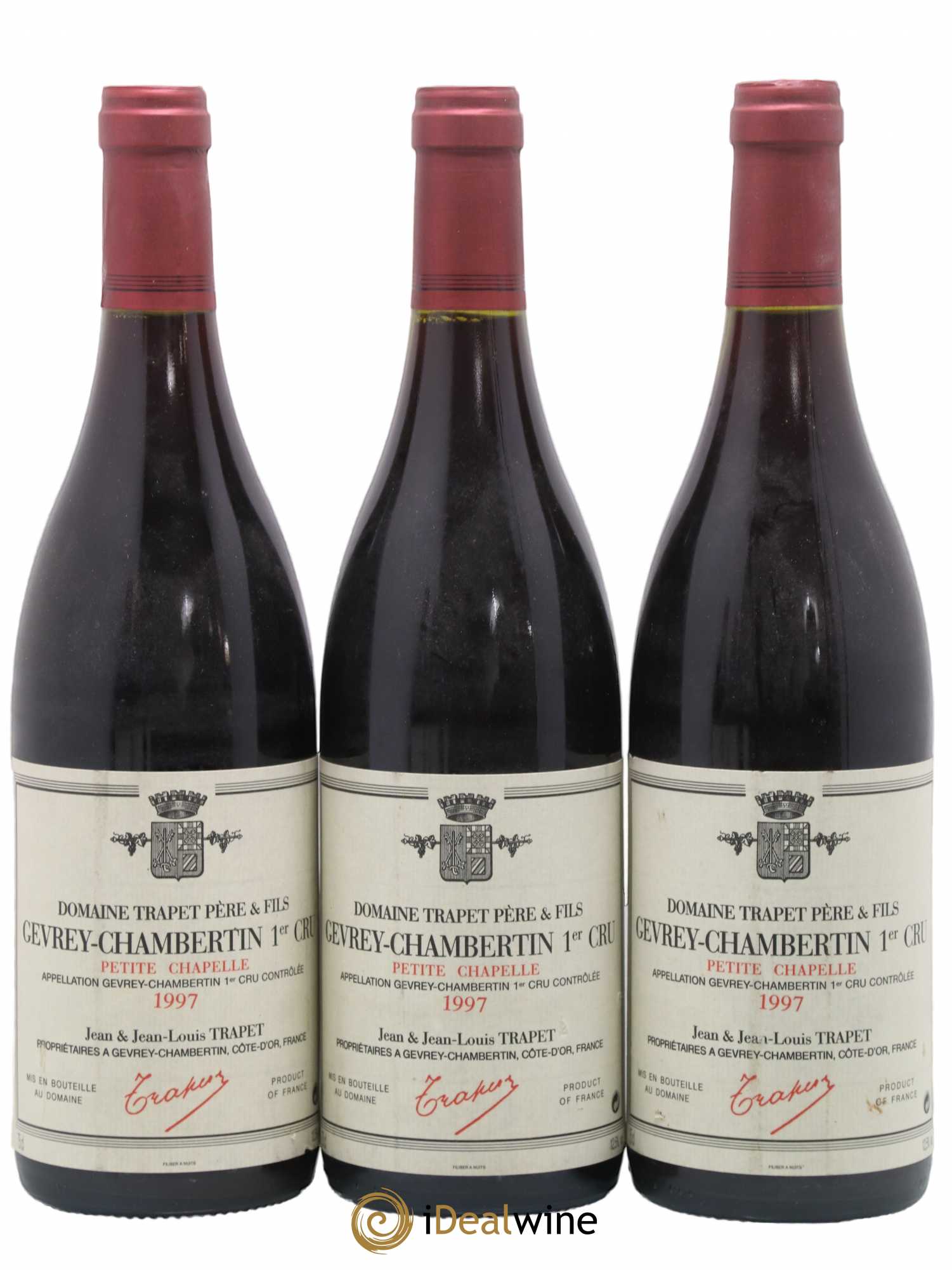 Gevrey-Chambertin 1er Cru Petite Chapelle Domaine Trapet 1997 - Lot de 3 bouteilles - 0