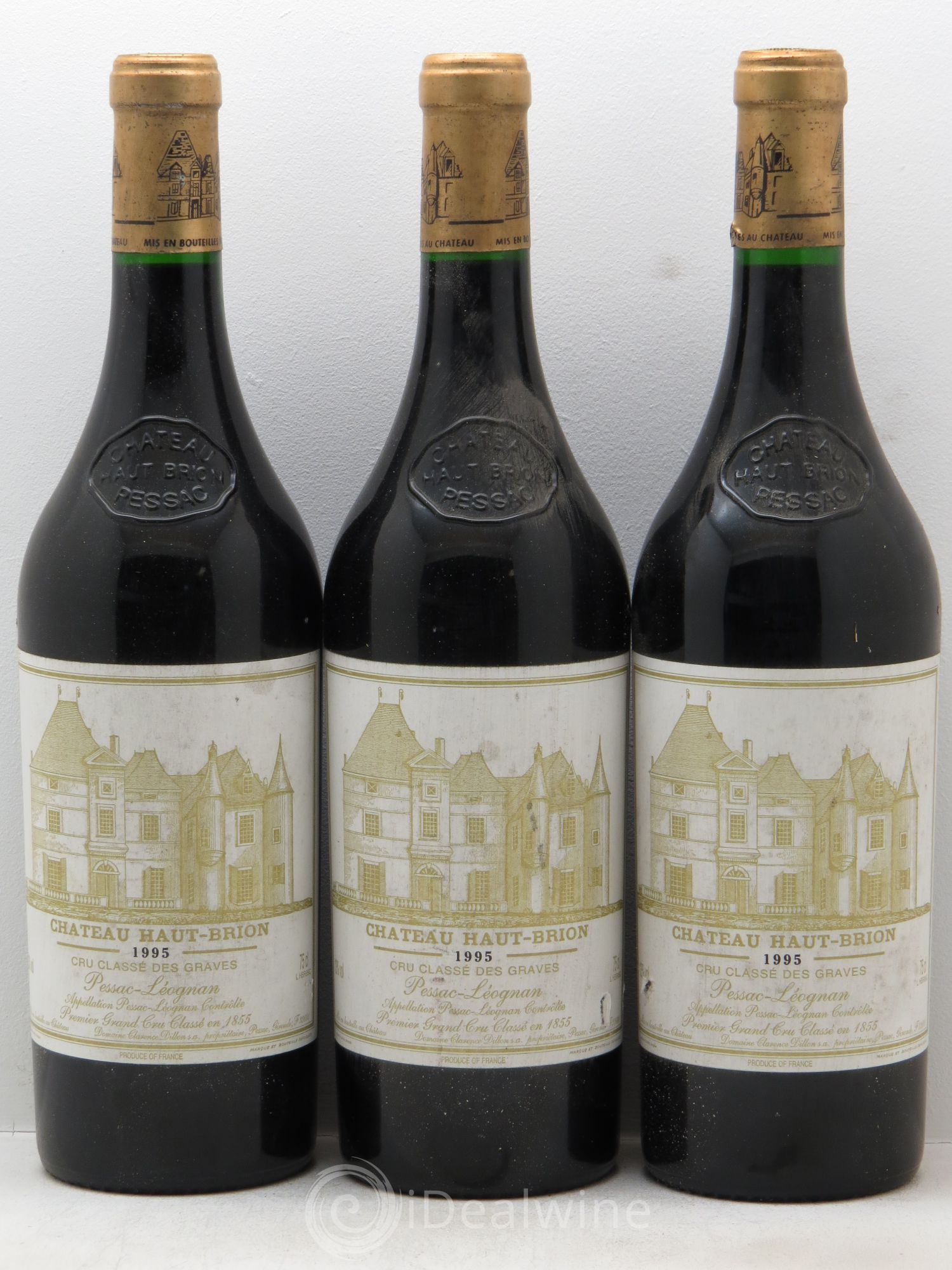Château Haut Brion 1er Grand Cru Classé 1995 - Lot de 3 bouteilles - 0