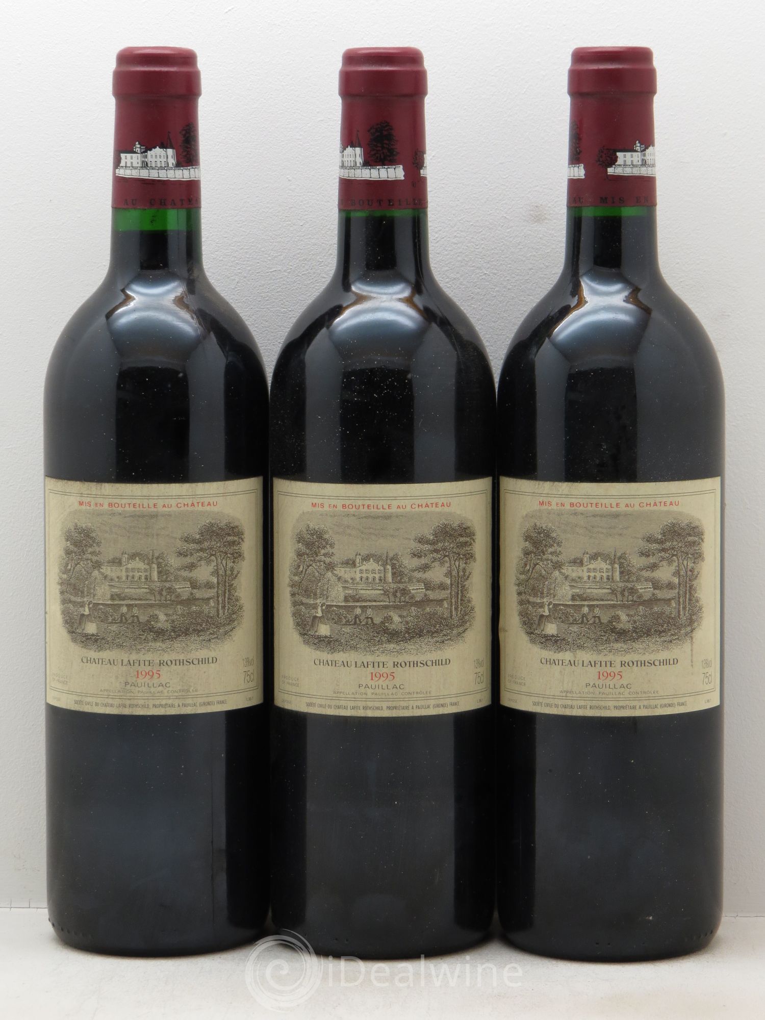 Château Lafite Rothschild 1er Grand Cru Classé 1995 - Lot de 3 bouteilles - 0