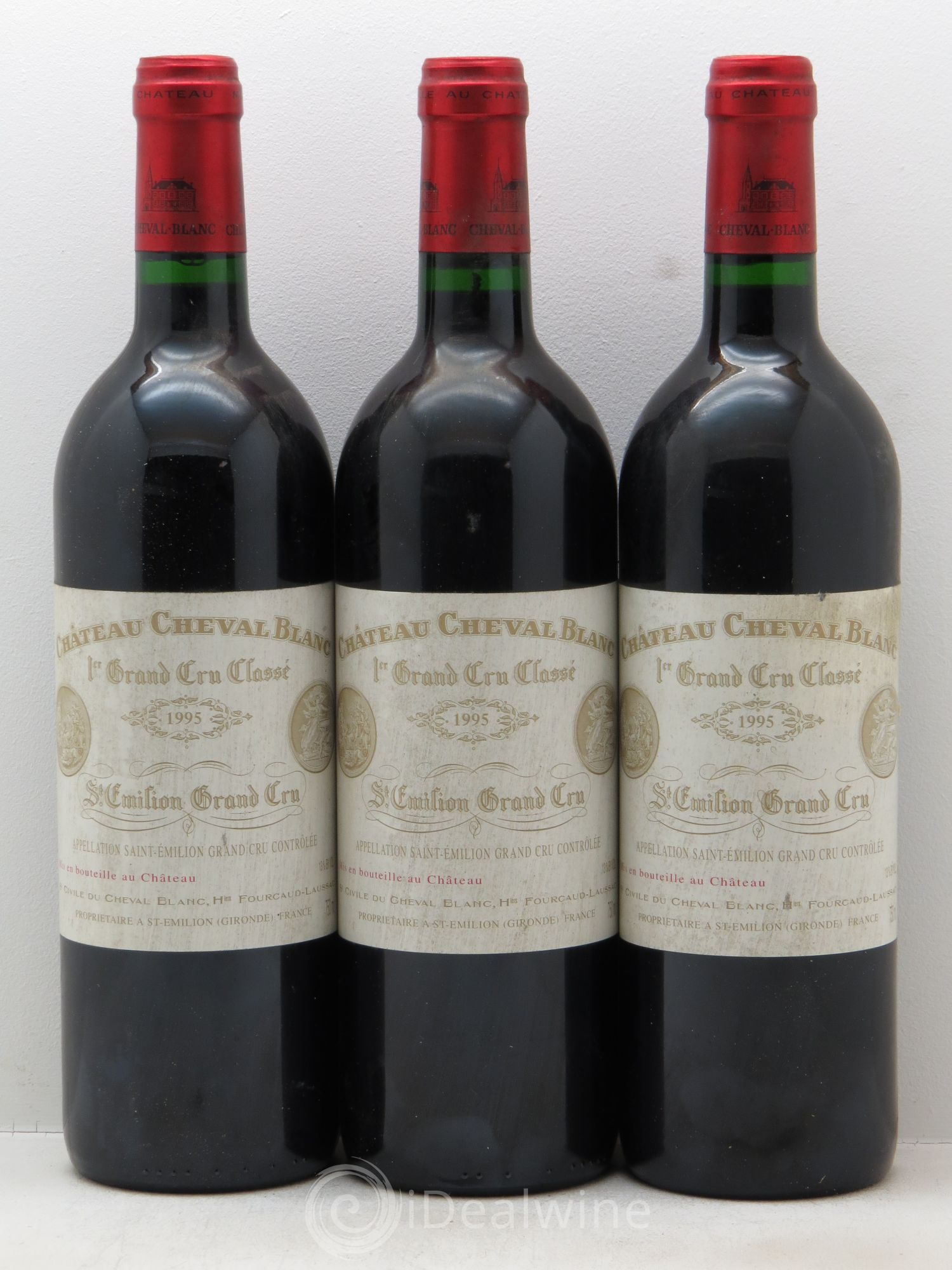 Château Cheval Blanc 1er Grand Cru Classé A 1995 - Lot de 3 bouteilles - 0