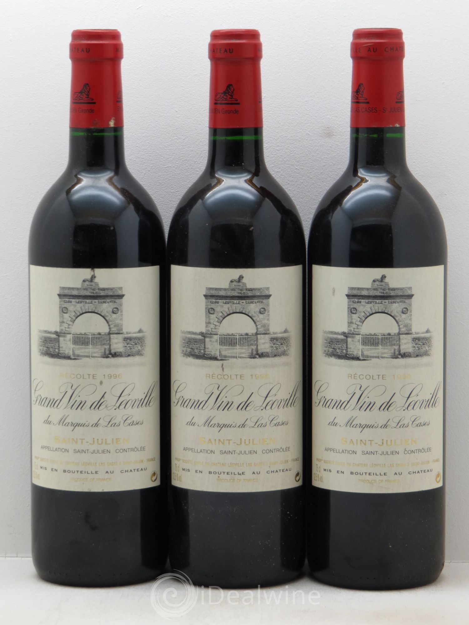 Château Léoville Las Cases 2ème Grand Cru Classé 1996 - Lot de 3 bouteilles - 0