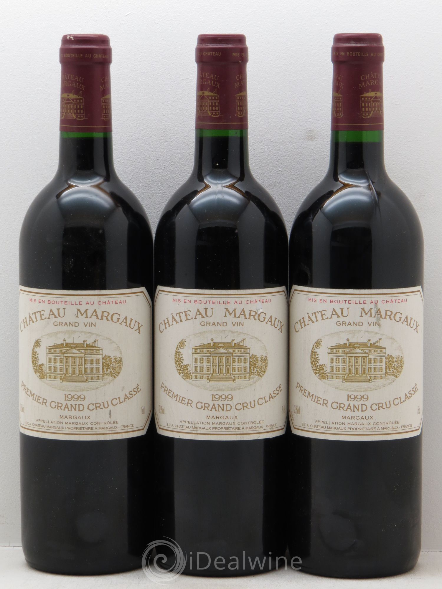 Château Margaux 1er Grand Cru Classé 1999 - Lot de 3 bouteilles - 0