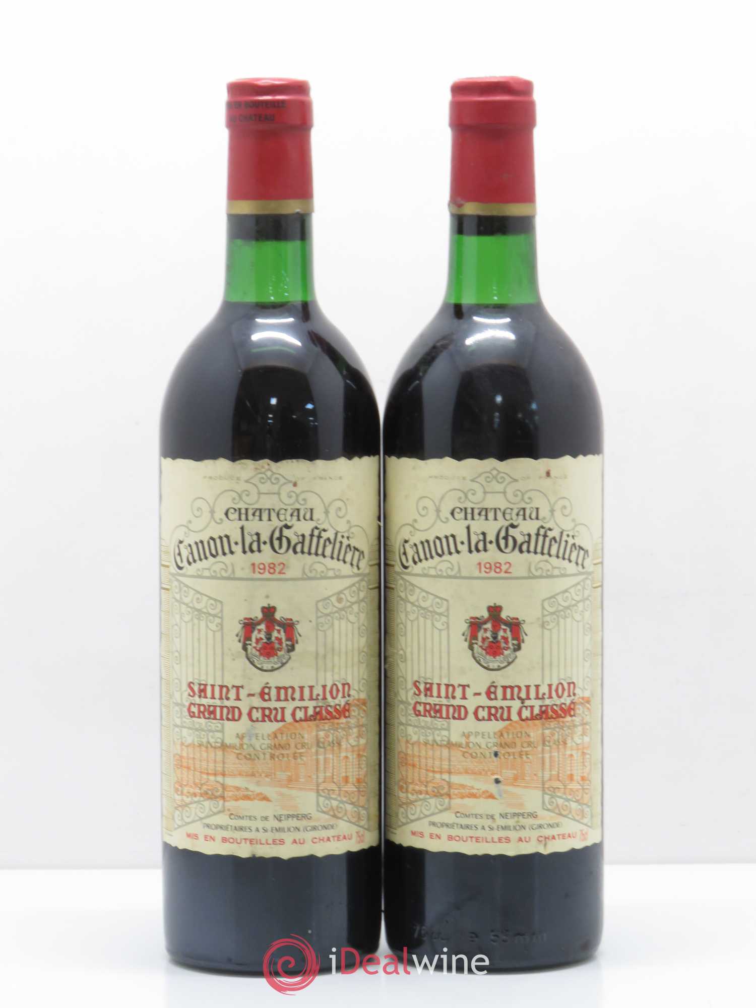 Château Canon la Gaffelière 1er Grand Cru Classé B 1982 - Lot de 2 bouteilles - 0