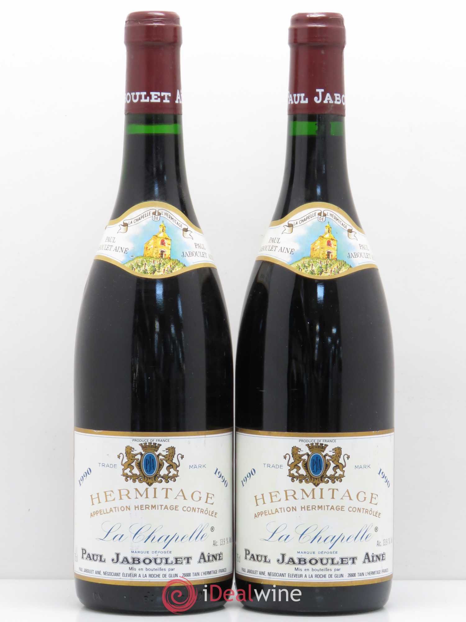 Hermitage La Chapelle Paul Jaboulet Ainé 1990 - Lot de 2 bouteilles - 0