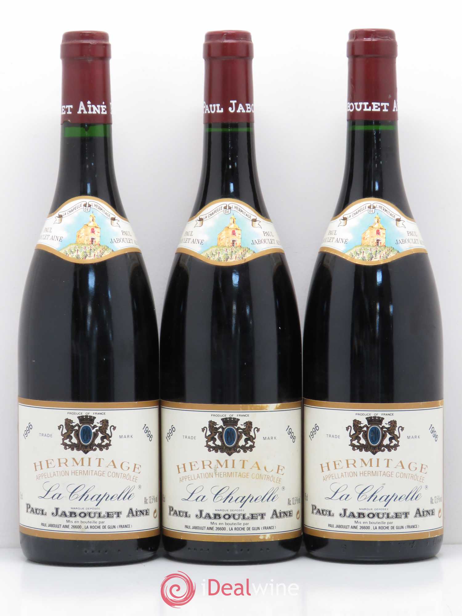 Hermitage La Chapelle Paul Jaboulet Ainé 1996 - Lot de 3 bouteilles - 0