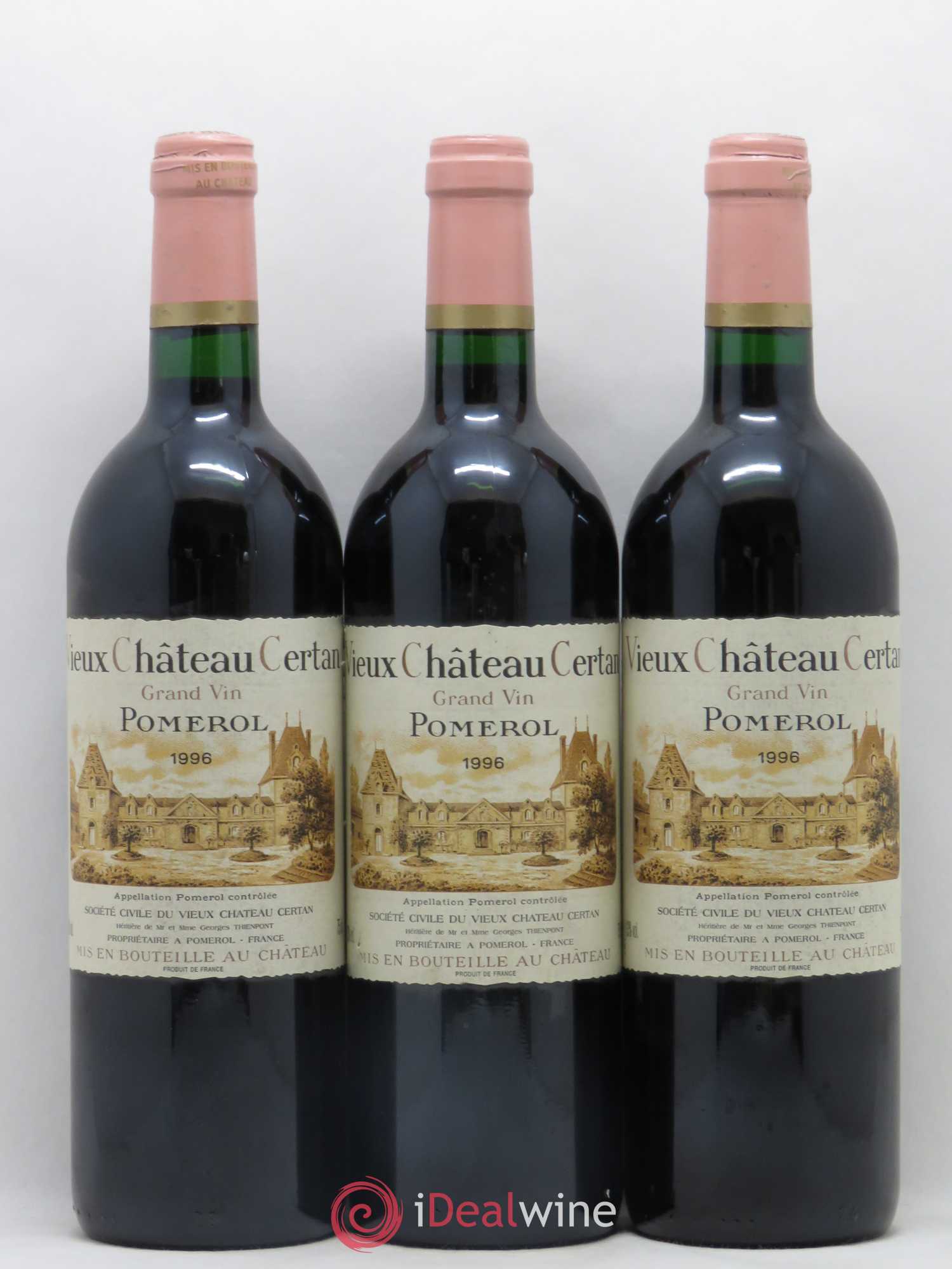 Vieux Château Certan 1996 - Lot de 3 bouteilles - 0
