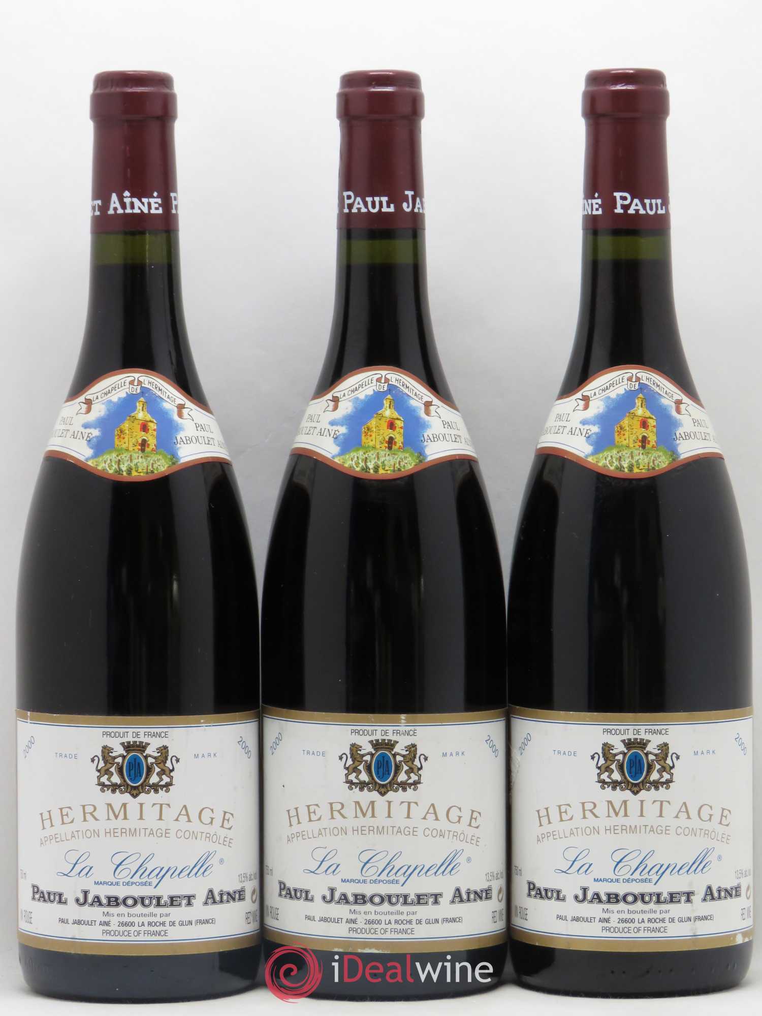 Hermitage La Chapelle Paul Jaboulet Ainé 2000 - Lot de 3 bouteilles - 0