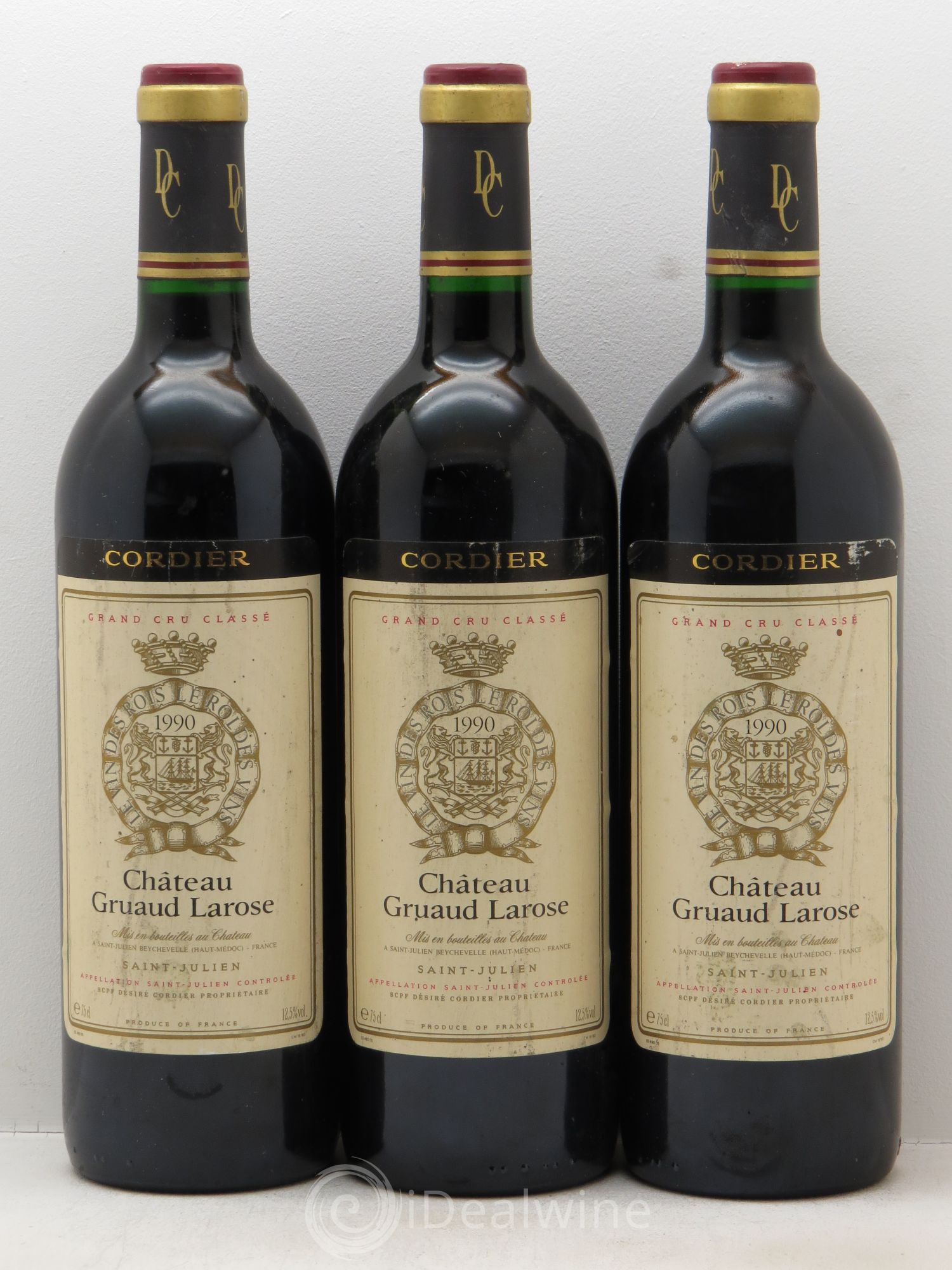Château Gruaud Larose 2ème Grand Cru Classé 1990 - Lot de 3 bouteilles - 0