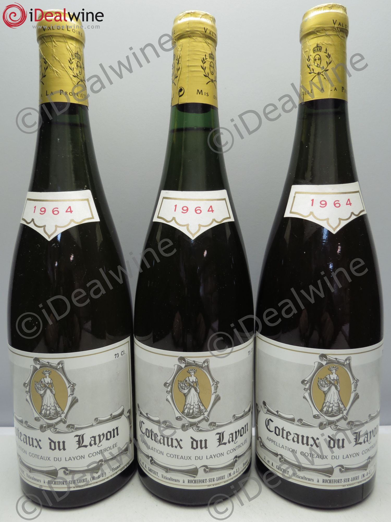 Coteaux du Layon Rochefort (demi-sec) Jean Gaschet 1964 - Lotto di 3 bottiglie - 0