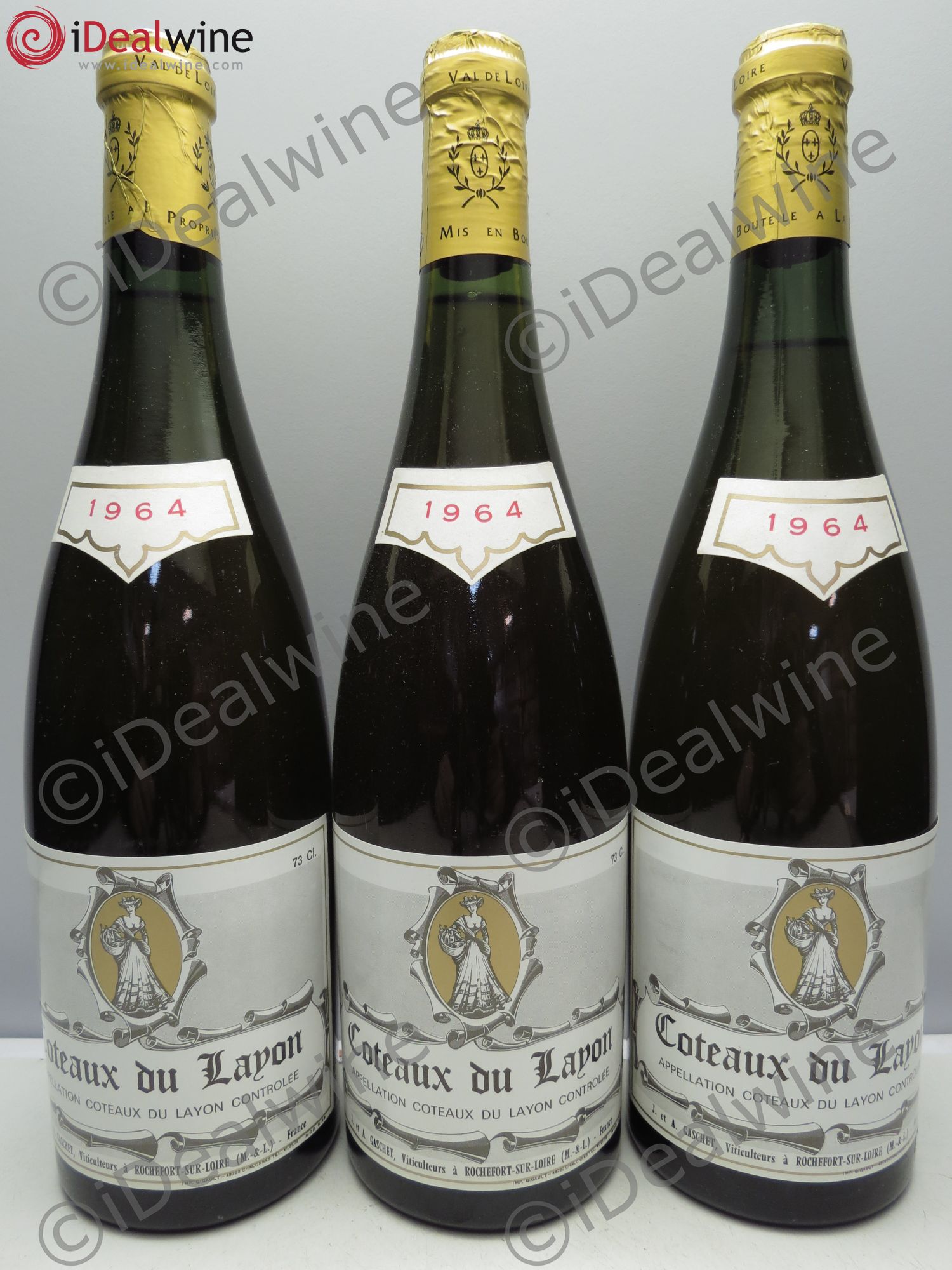 Coteaux du Layon Rochefort (demi-sec) Jean Gaschet 1964 - Lotto di 3 bottiglie - 0