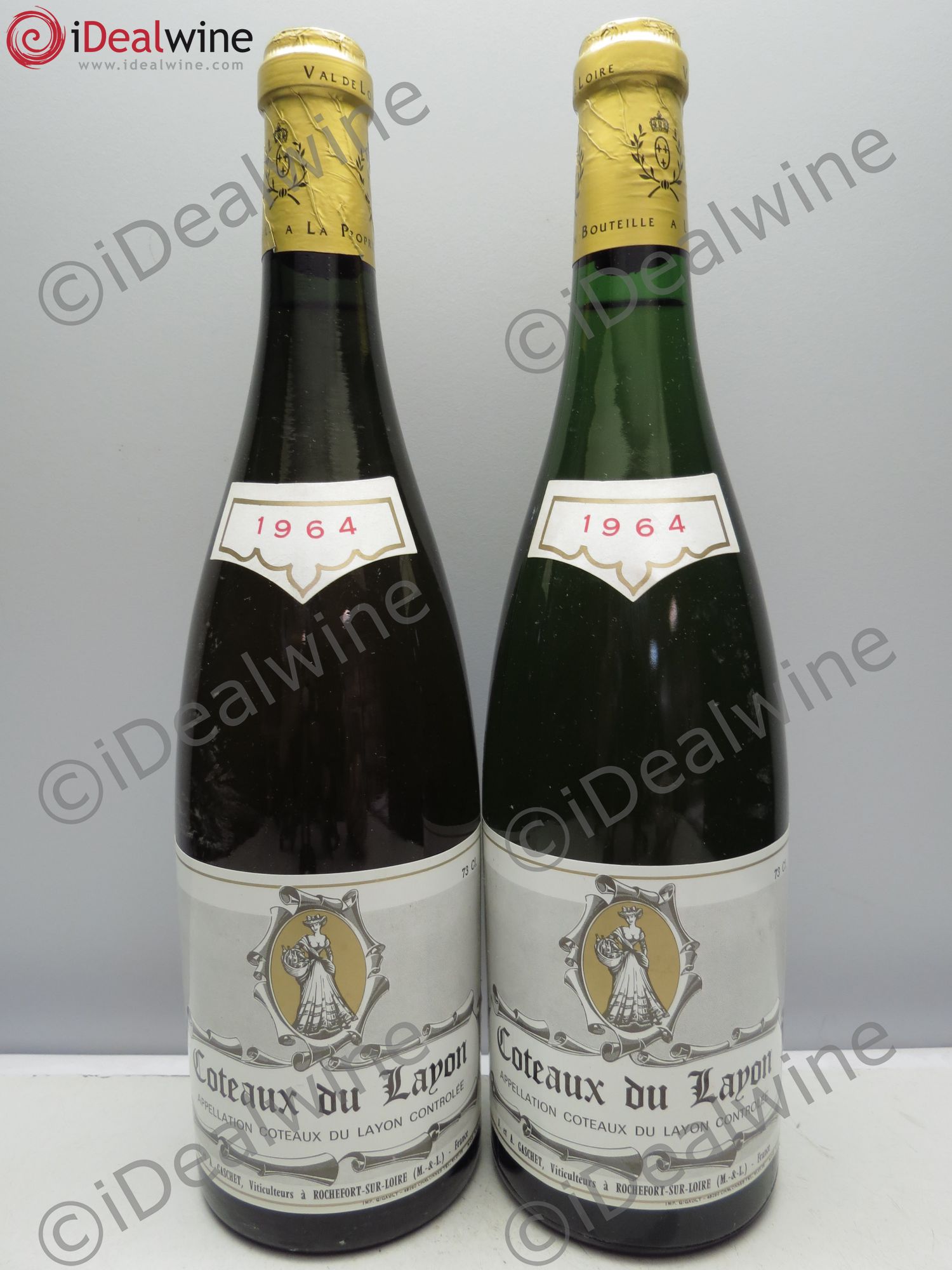 Coteaux du Layon Rochefort (demi-sec) Jean Gaschet 1964 - Lotto di 2 bottiglie - 0