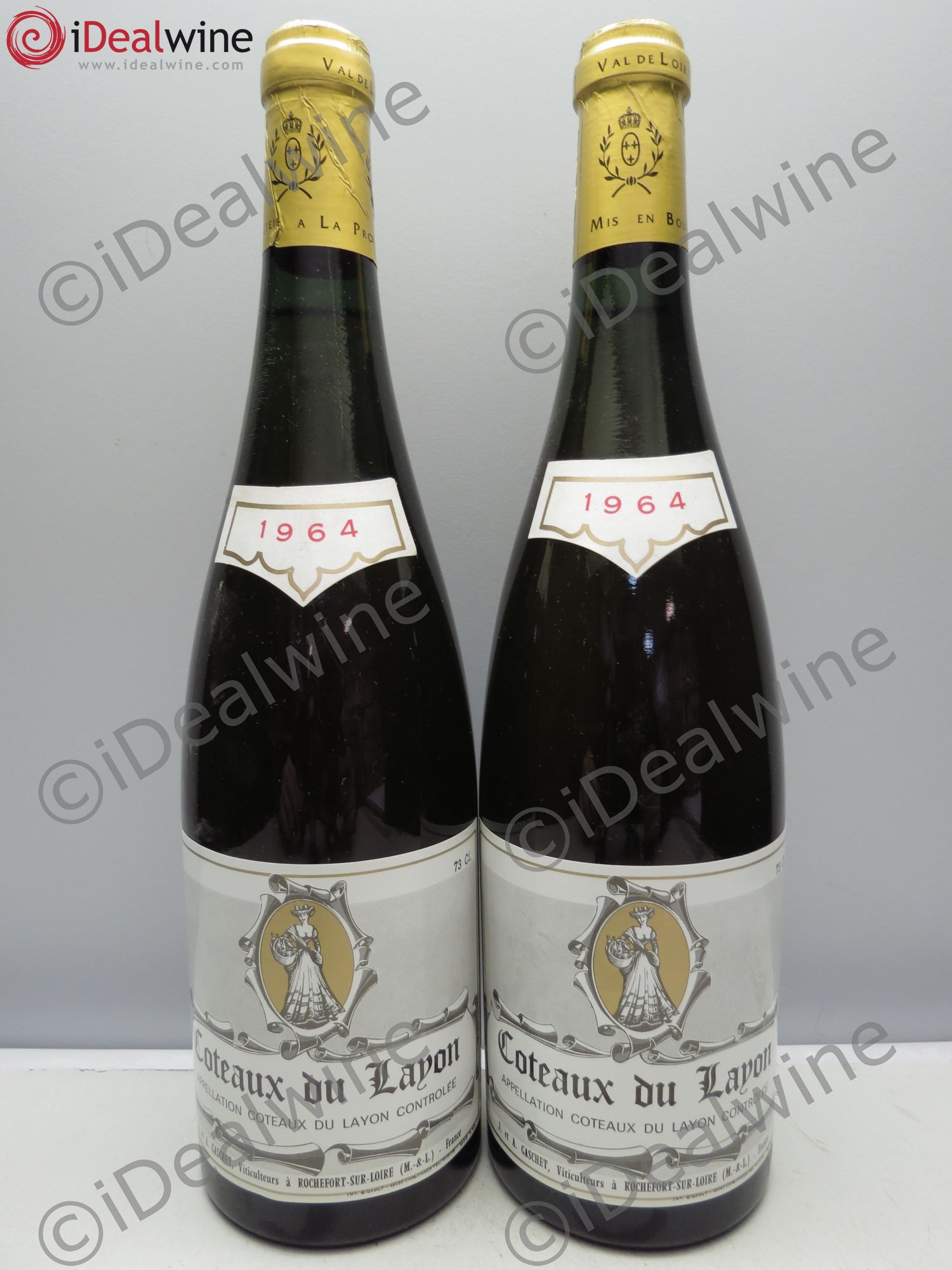 Coteaux du Layon Rochefort (demi-sec) Jean Gaschet 1964 - Lotto di 2 bottiglie - 0