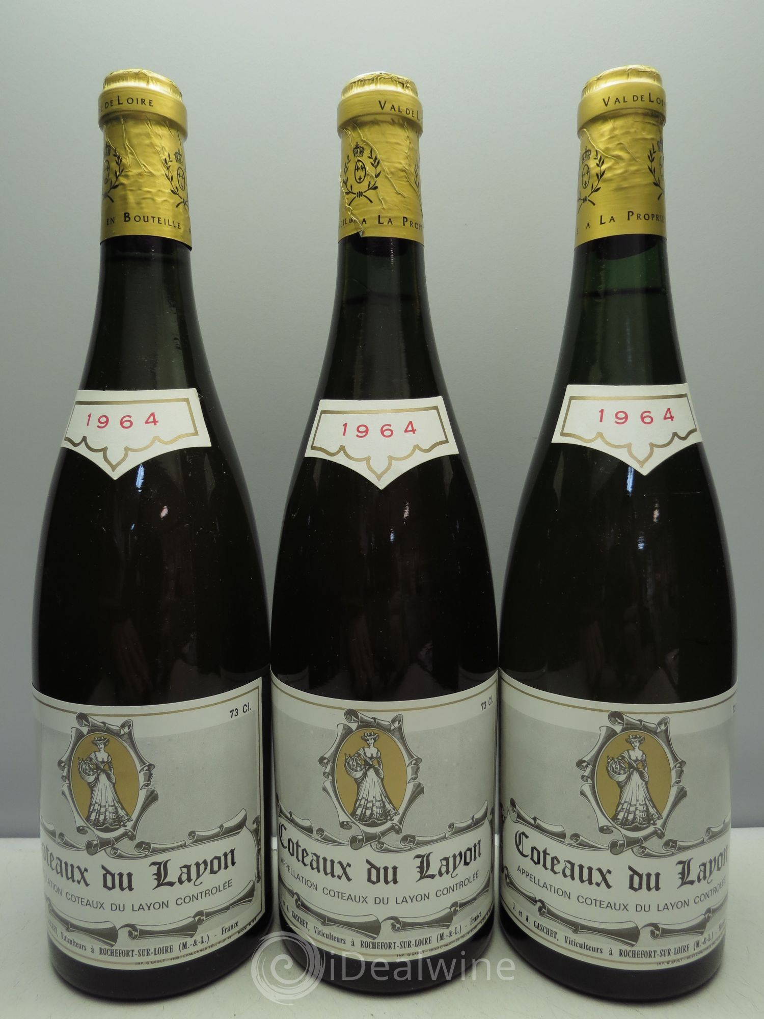 Coteaux du Layon Jean Gaschet 1964 - Lotto di 3 bottiglie - 0