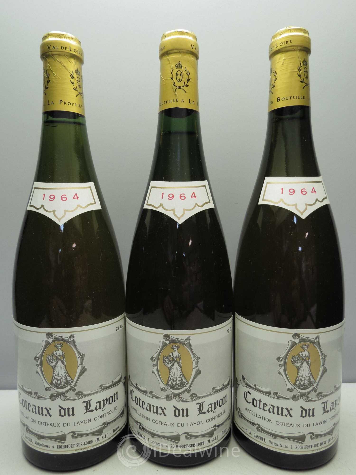 Coteaux du Layon Jean Gaschet 1964 - Lotto di 3 bottiglie - 0