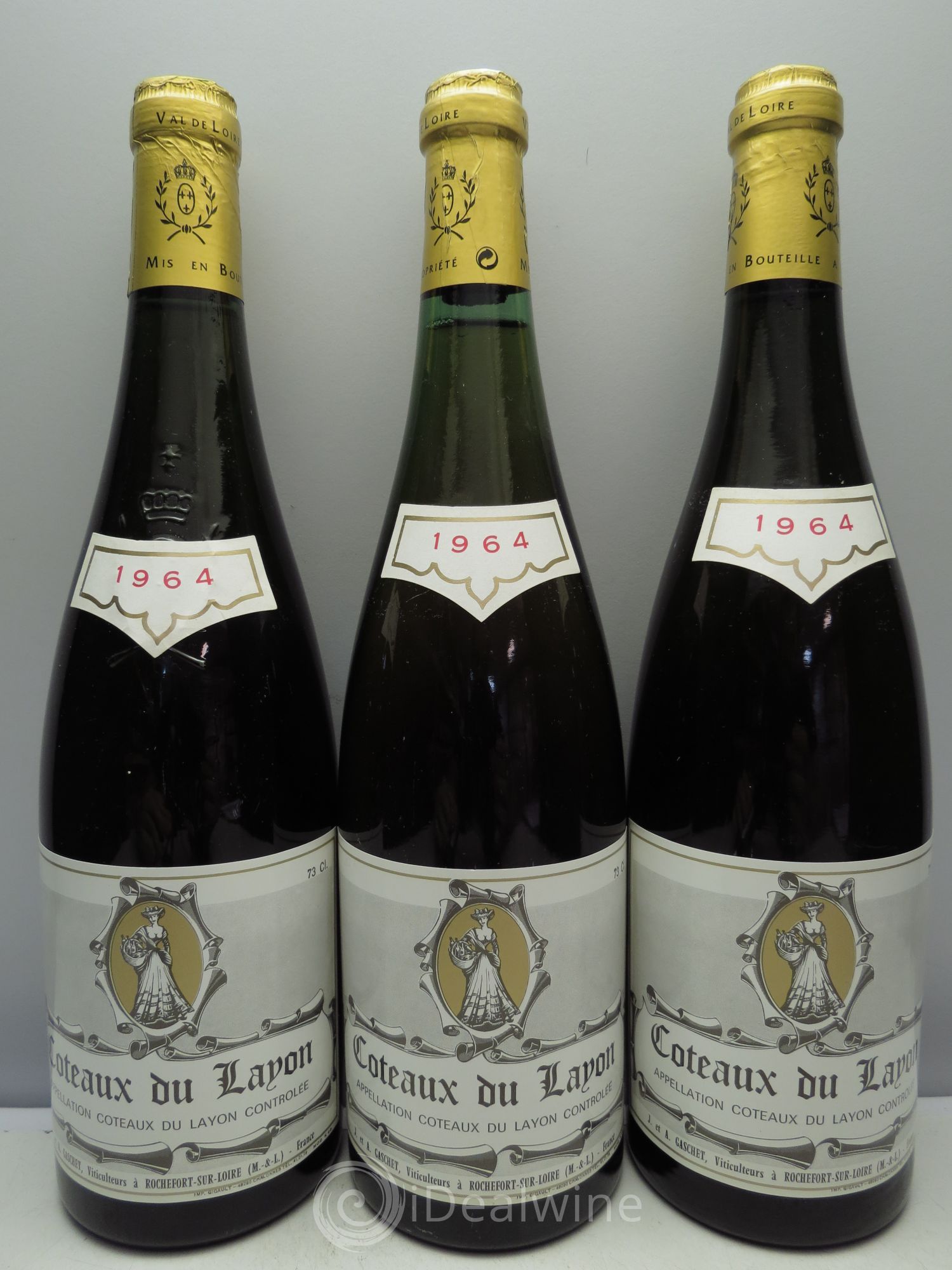 Coteaux du Layon Rochefort - Jean Gaschet (demi-sec) 1964 - Lotto di 3 bottiglie - 0
