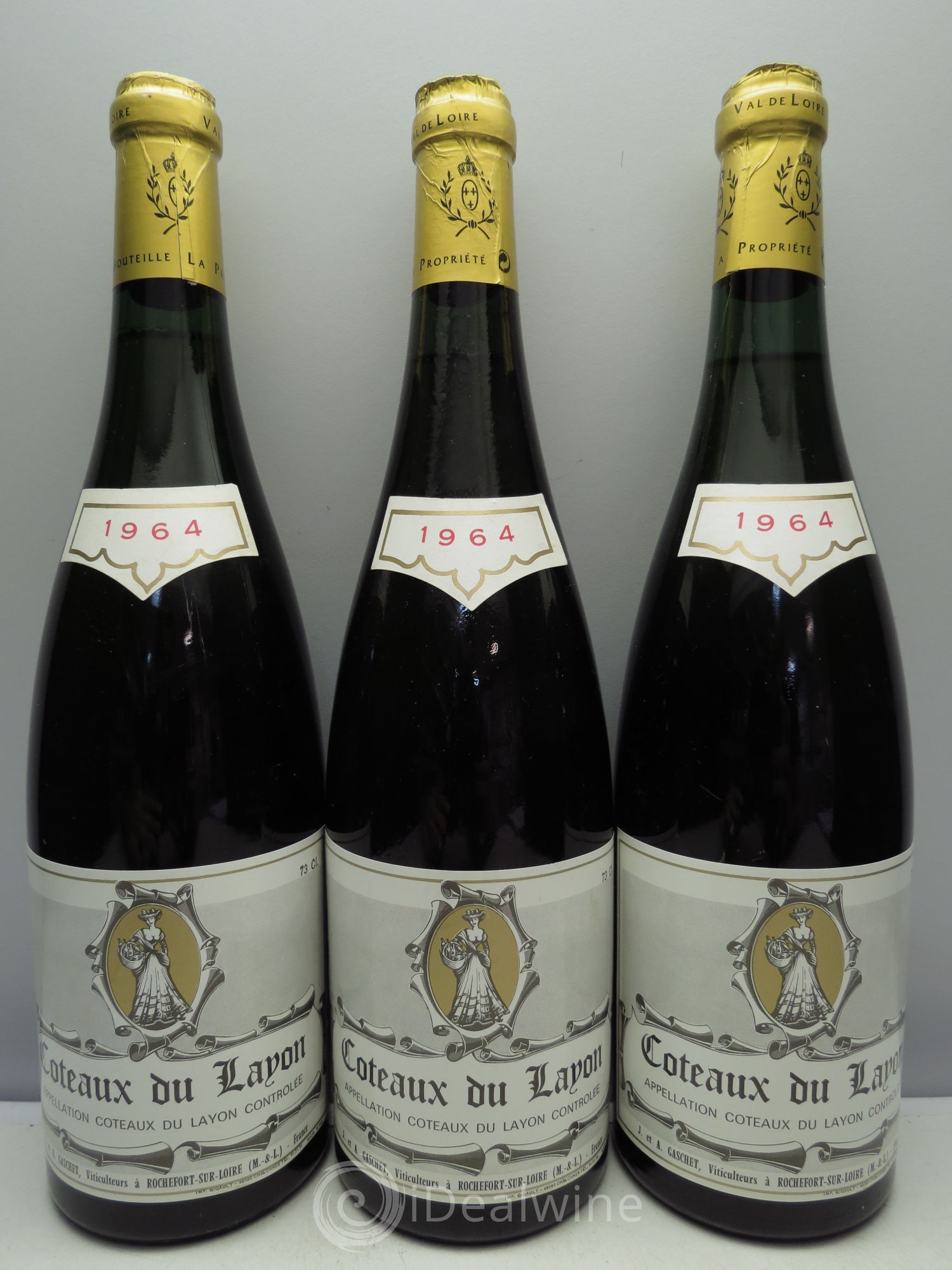 Coteaux du Layon Rochefort - Jean Gaschet (demi-sec) 1964 - Lotto di 3 bottiglie - 0