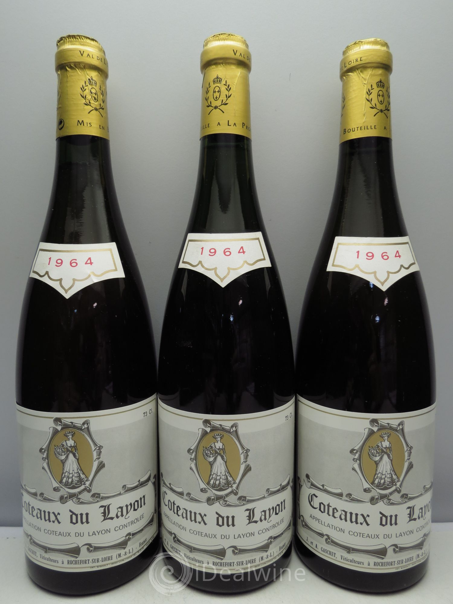 Coteaux du Layon Rochefort - Jean Gaschet (demi-sec) 1964 - Lotto di 3 bottiglie - 0