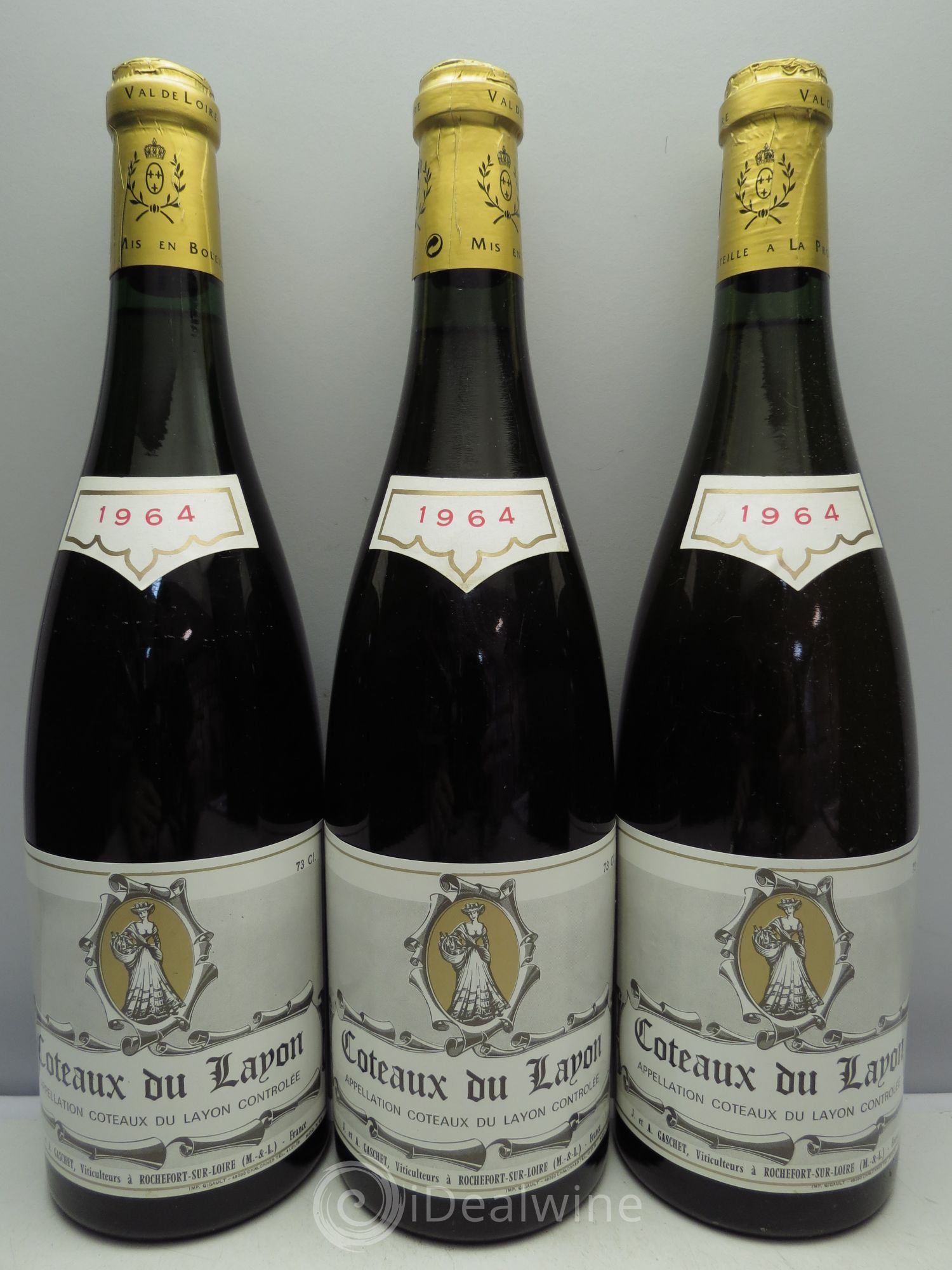 Coteaux du Layon Rochefort - Jean Gaschet (demi-sec) 1964 - Posten von 3 Flaschen - 0
