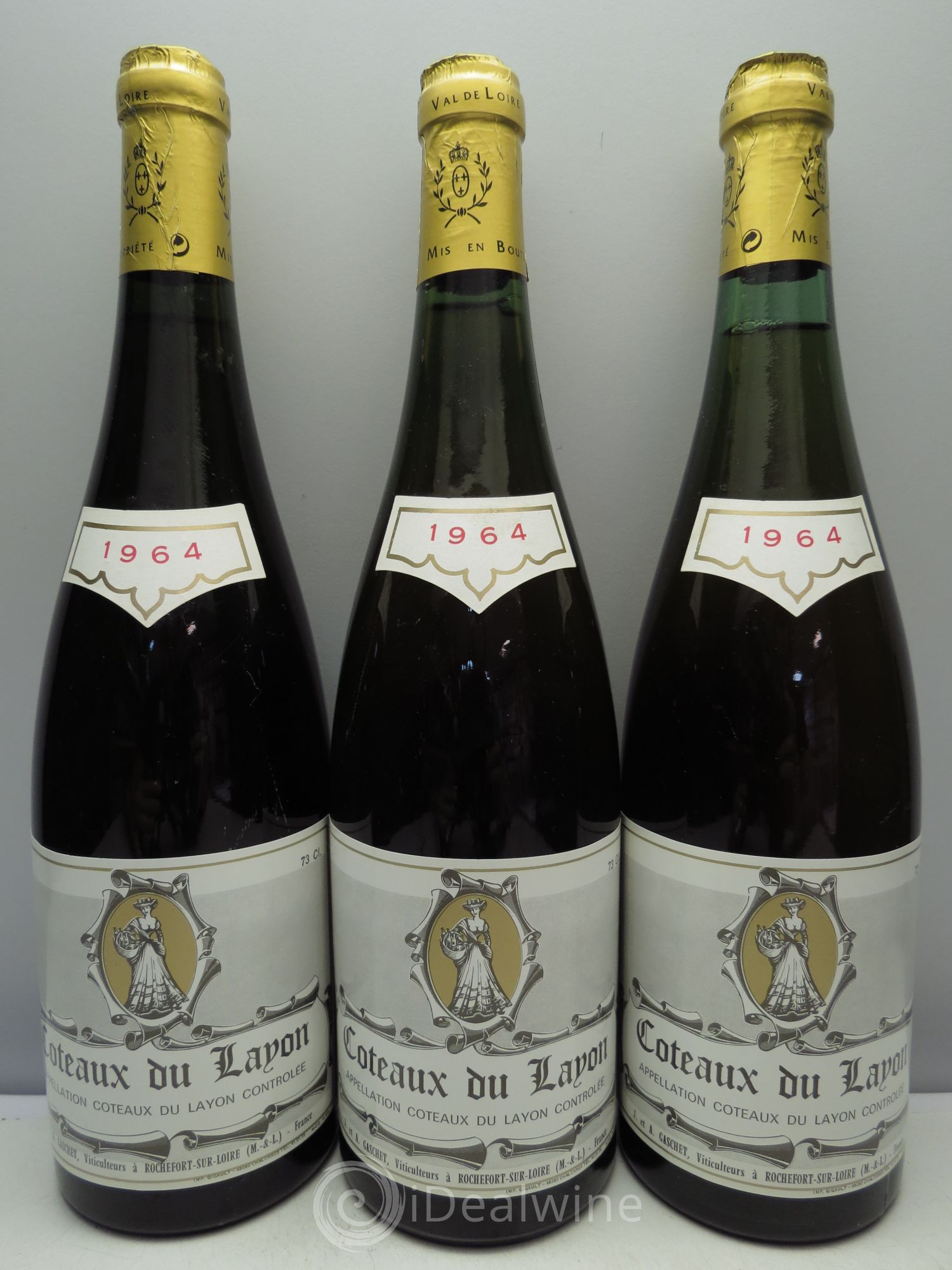 Coteaux du Layon Rochefort - Jean Gaschet (demi-sec) 1964 - Lotto di 3 bottiglie - 0