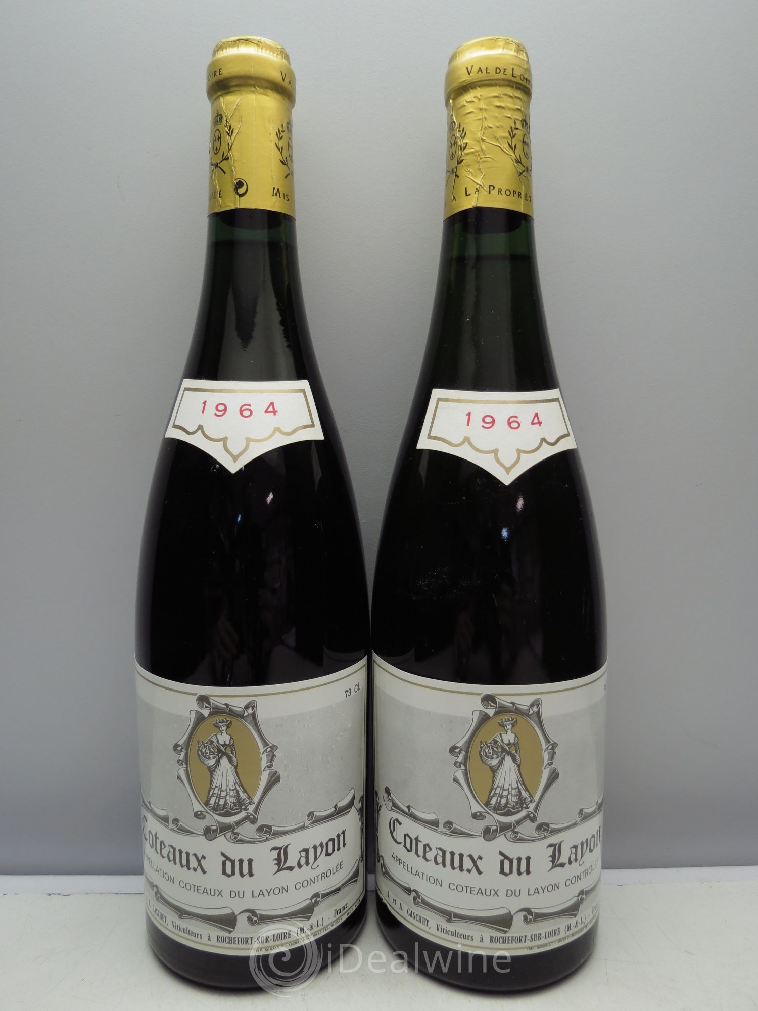 Coteaux du Layon Rochefort - Jean Gaschet (demi-sec) 1964 - Lotto di 2 bottiglie - 0