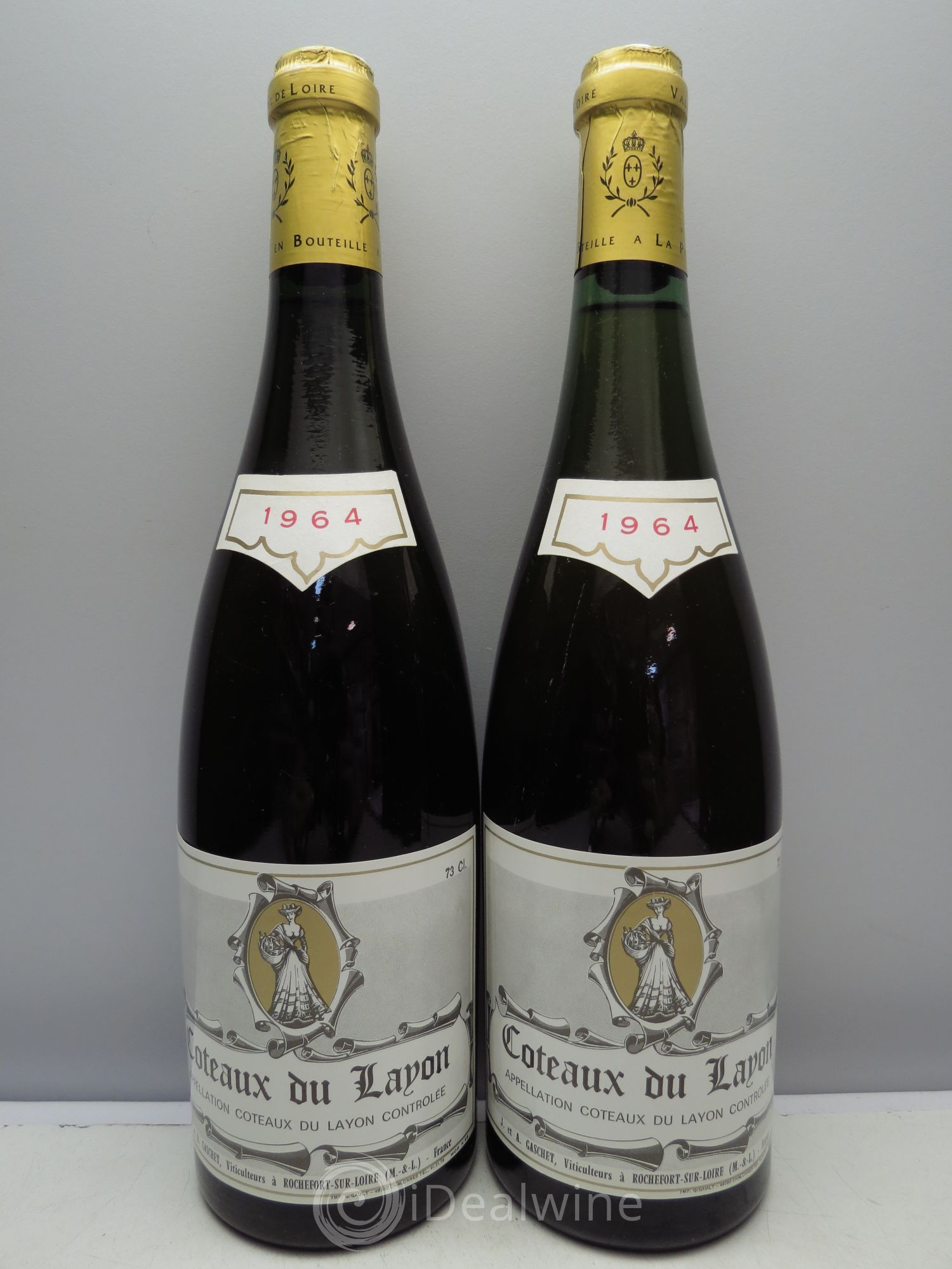 Coteaux du Layon Rochefort - Jean Gaschet (demi-sec) 1964 - Lotto di 2 bottiglie - 0
