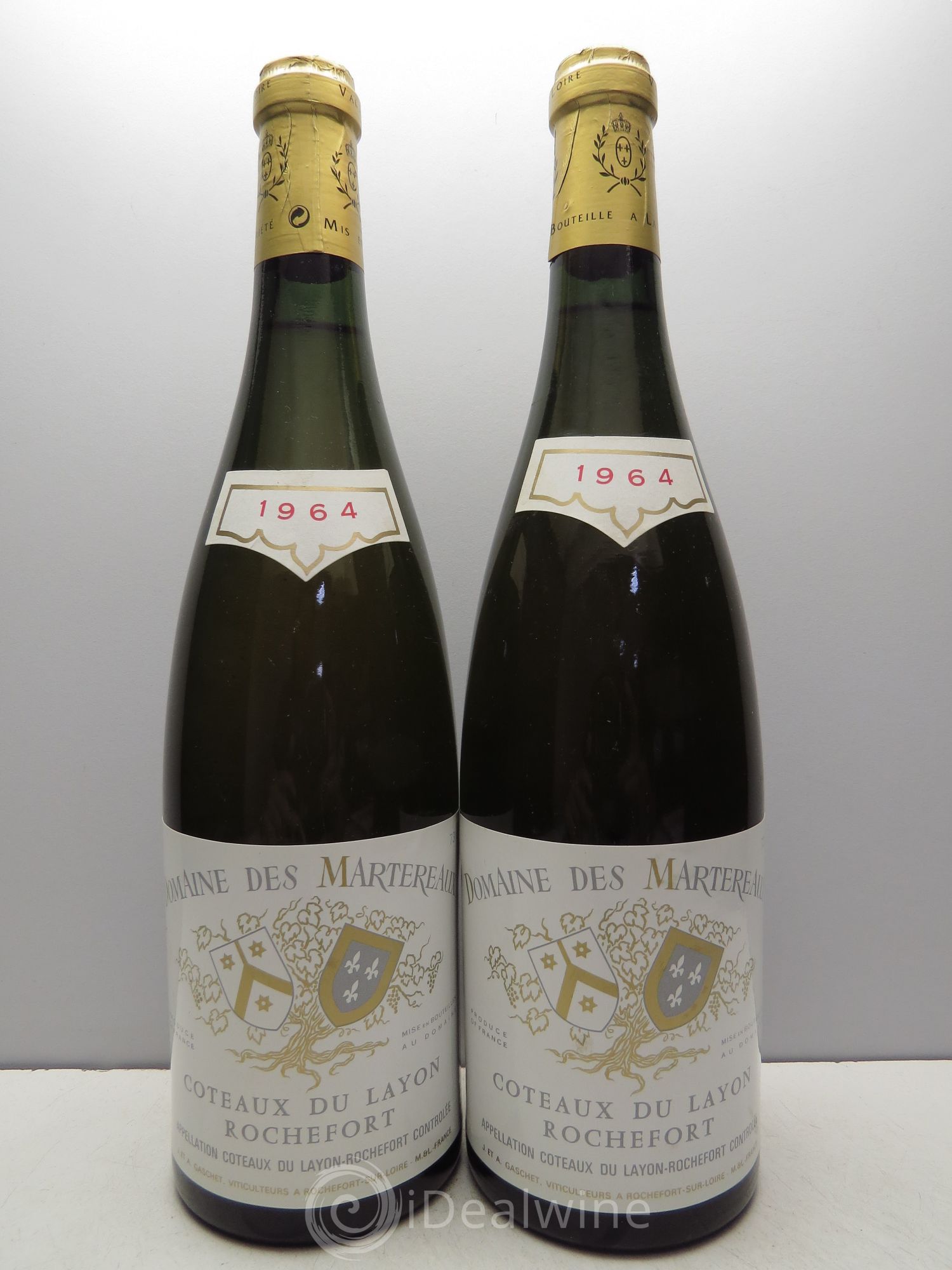Coteaux du Layon Rochefort demi-sec Jean Gaschet 1964 - Lotto di 2 bottiglie - 0