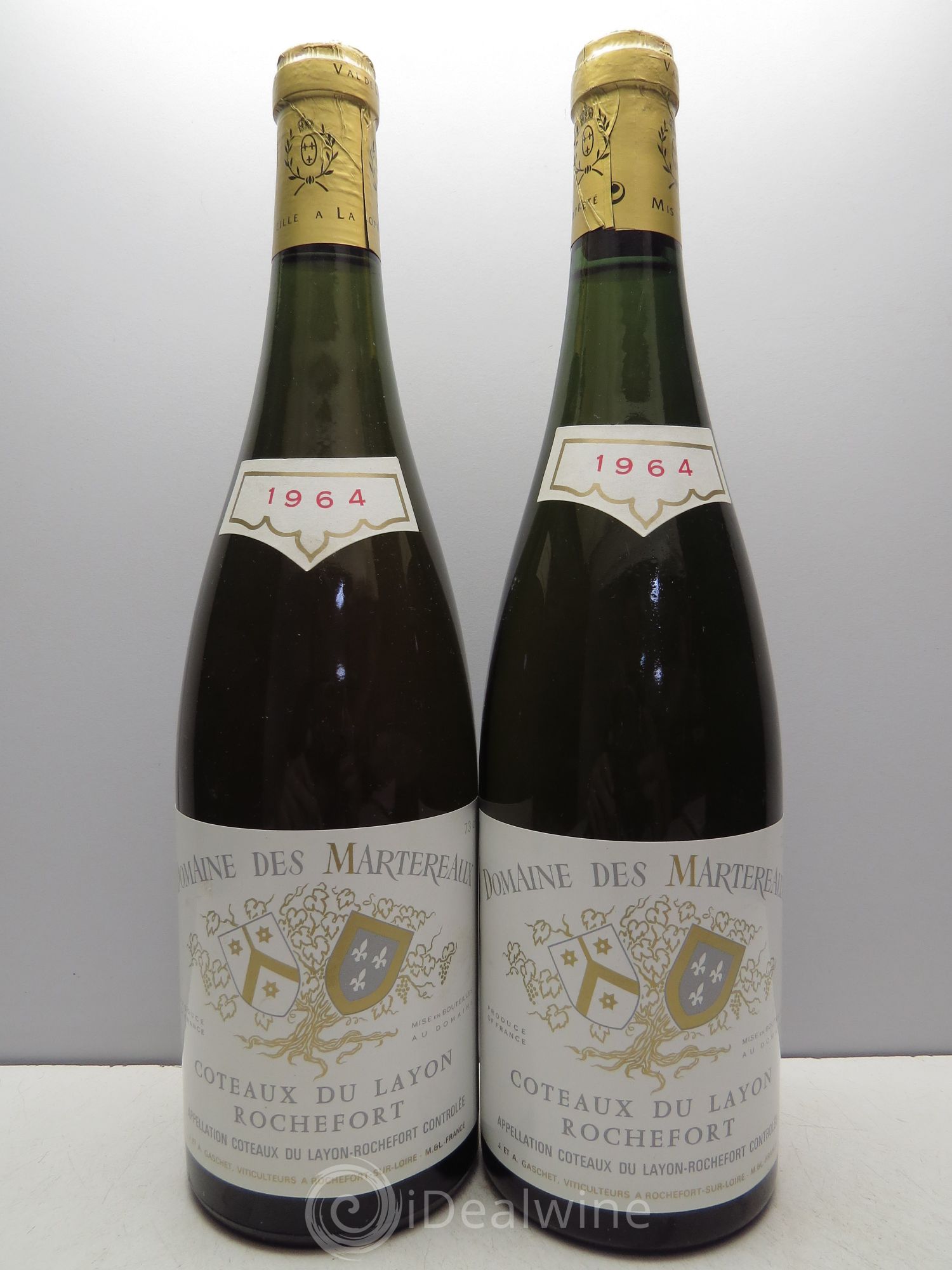 Coteaux du Layon Rochefort demi-sec Jean Gaschet 1964 - Lotto di 2 bottiglie - 0