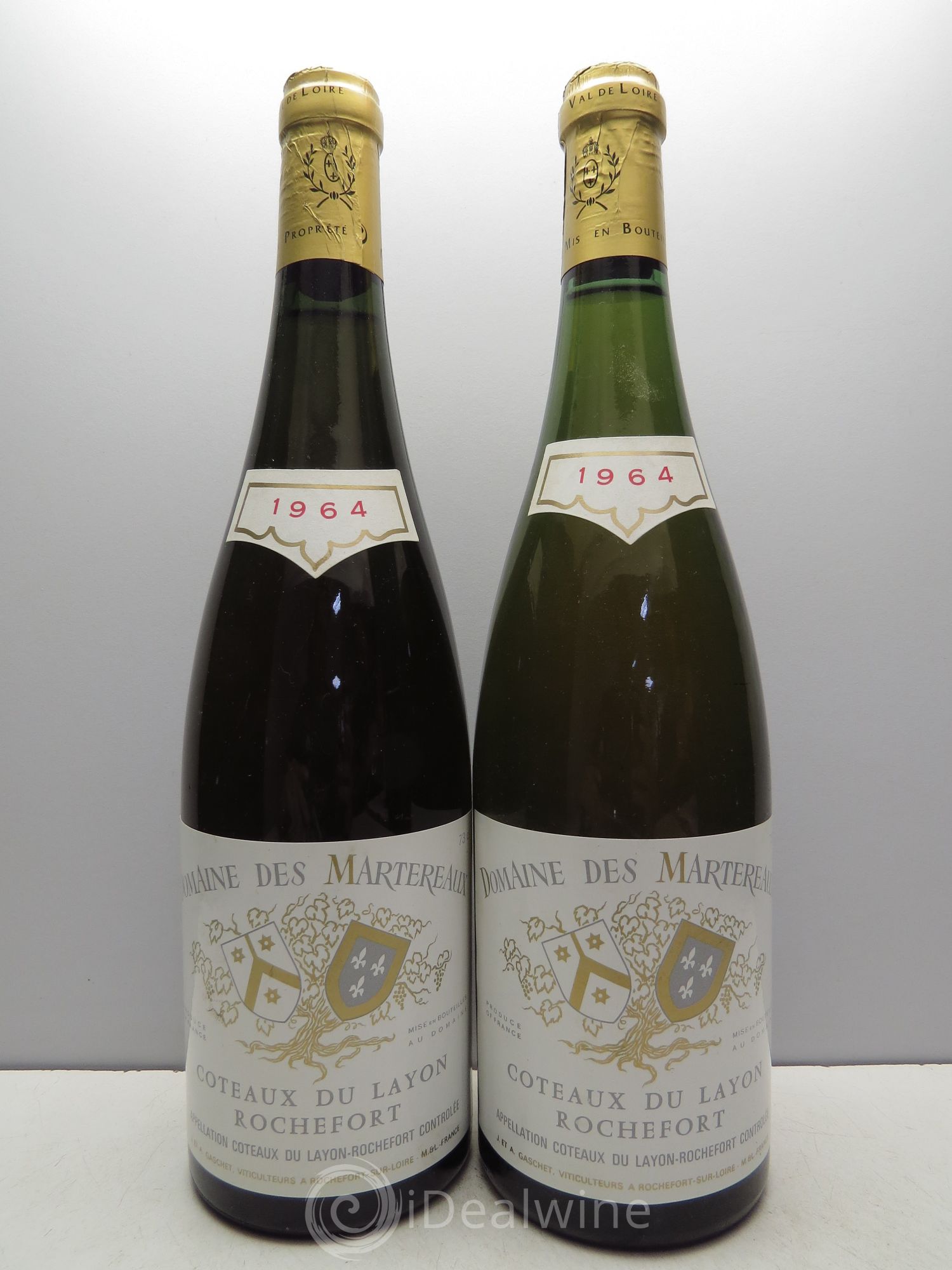 Coteaux du Layon Rochefort demi-sec Jean Gaschet 1964 - Lotto di 2 bottiglie - 0
