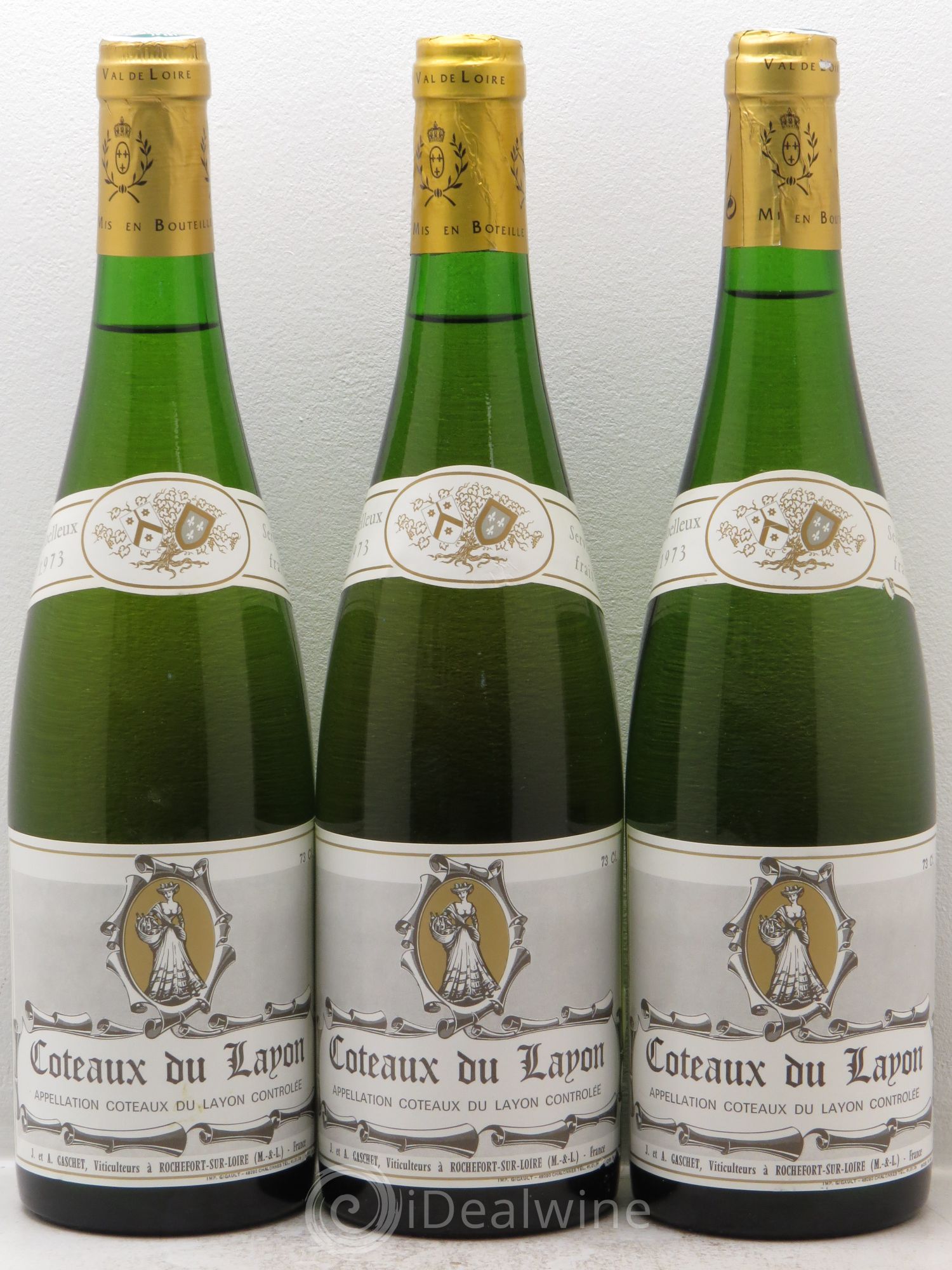 Coteaux du Layon Jean et André Gaschet 1973 - Lotto di 3 bottiglie - 0