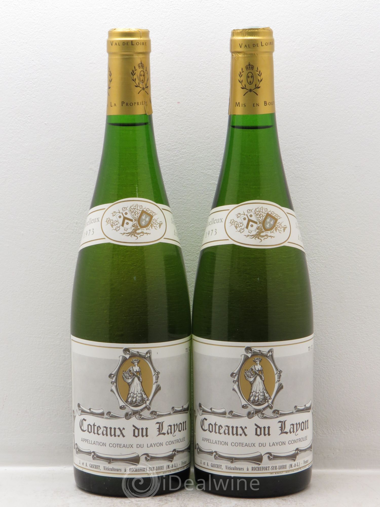 Coteaux du Layon Jean et André Gaschet 1973 - Lotto di 2 bottiglie - 0