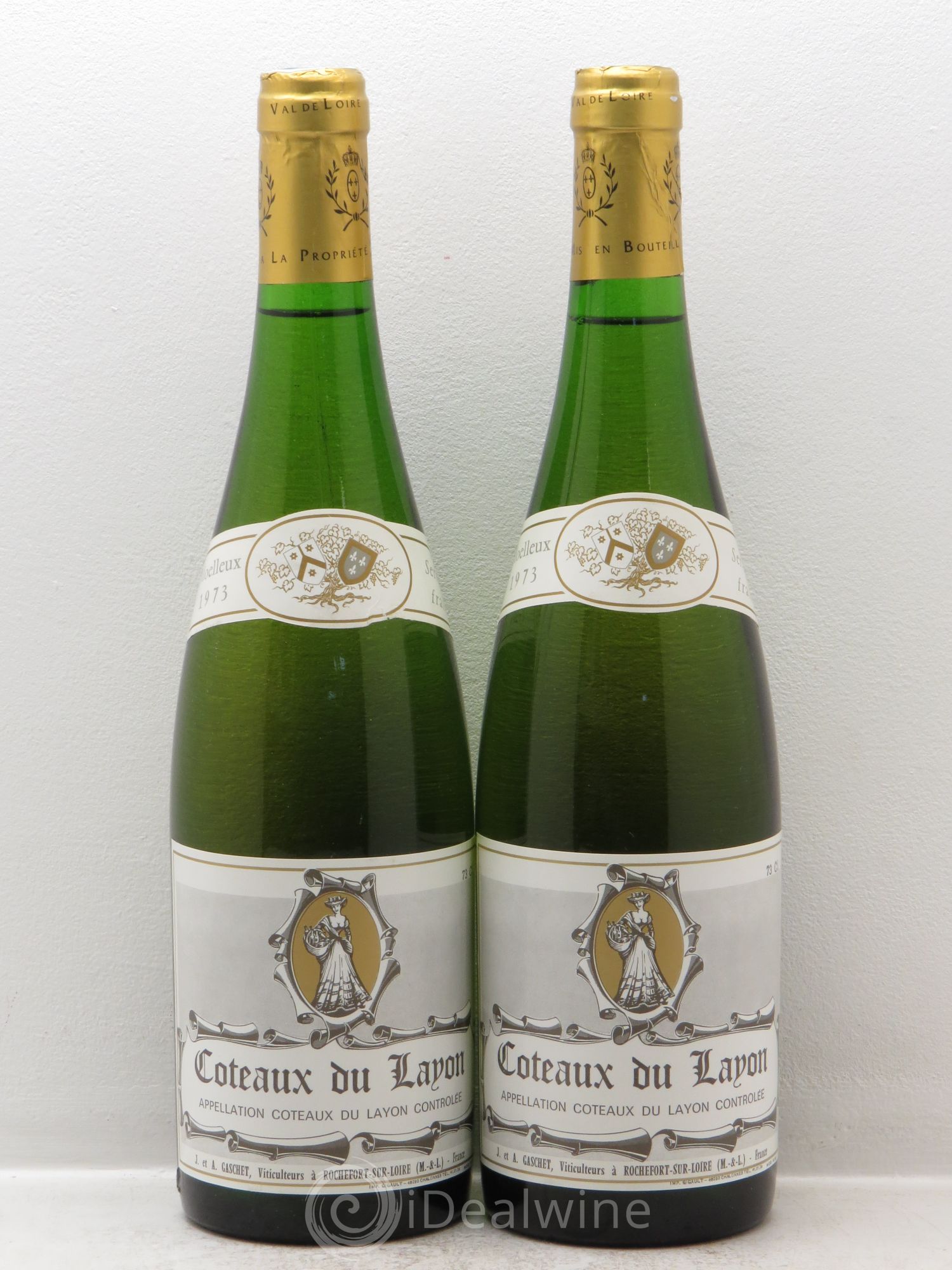Coteaux du Layon Jean et André Gaschet 1973 - Lotto di 2 bottiglie - 0