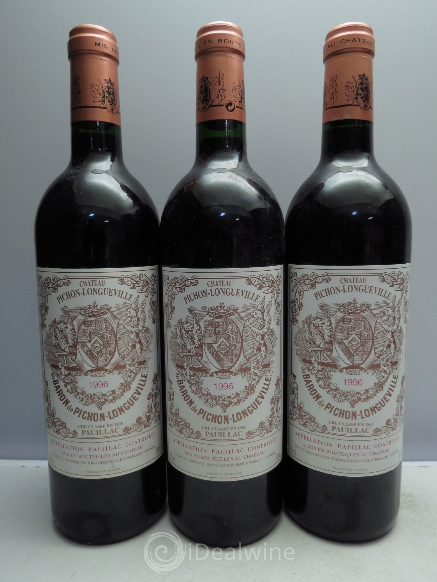 Pichon Longueville Baron 2ème Grand Cru Classé 1996 - Lot de 3 bouteilles - 0