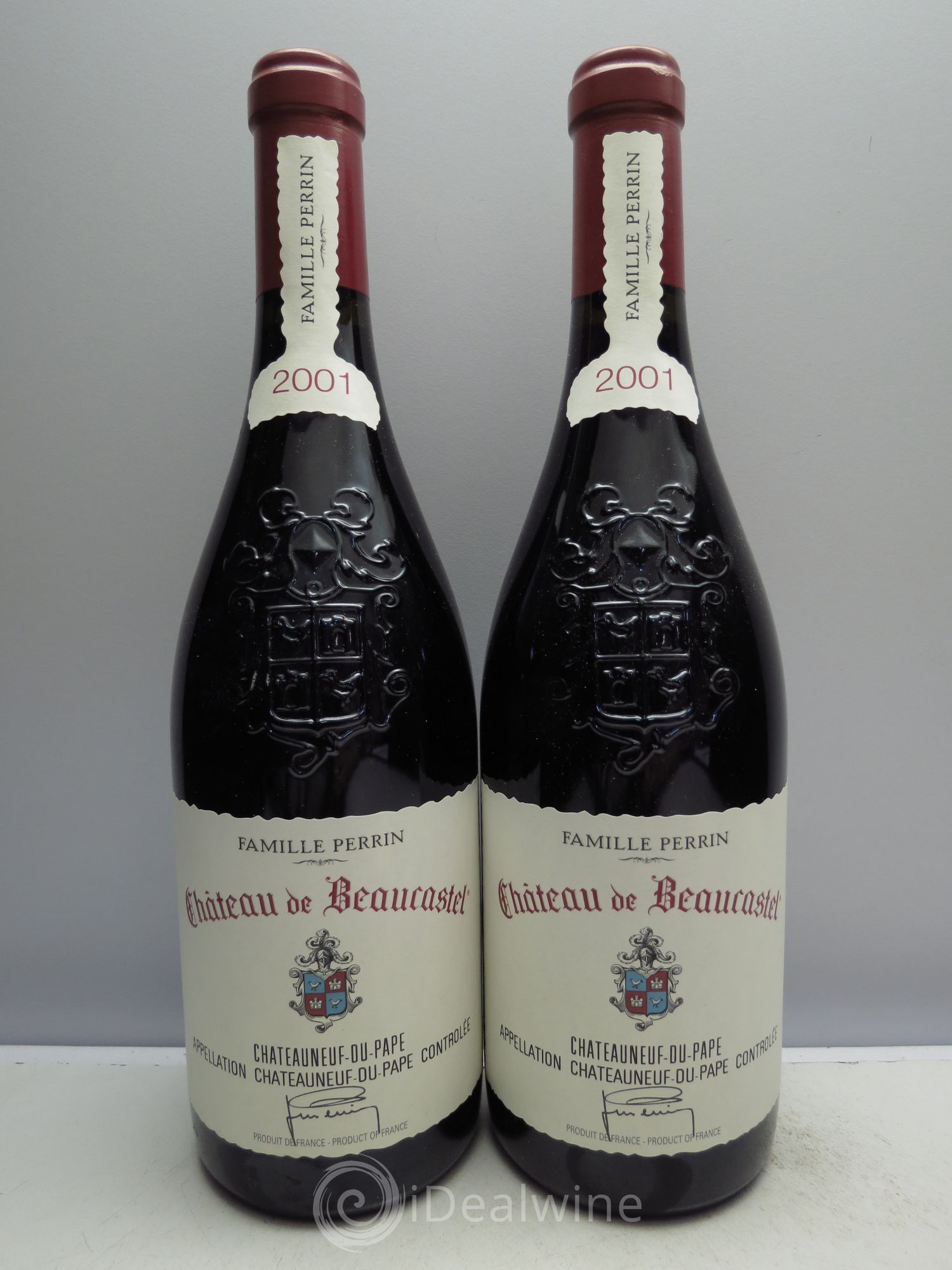 Châteauneuf-du-Pape Château de Beaucastel Famille Perrin 2001 - Lot de 2 bouteilles - 0