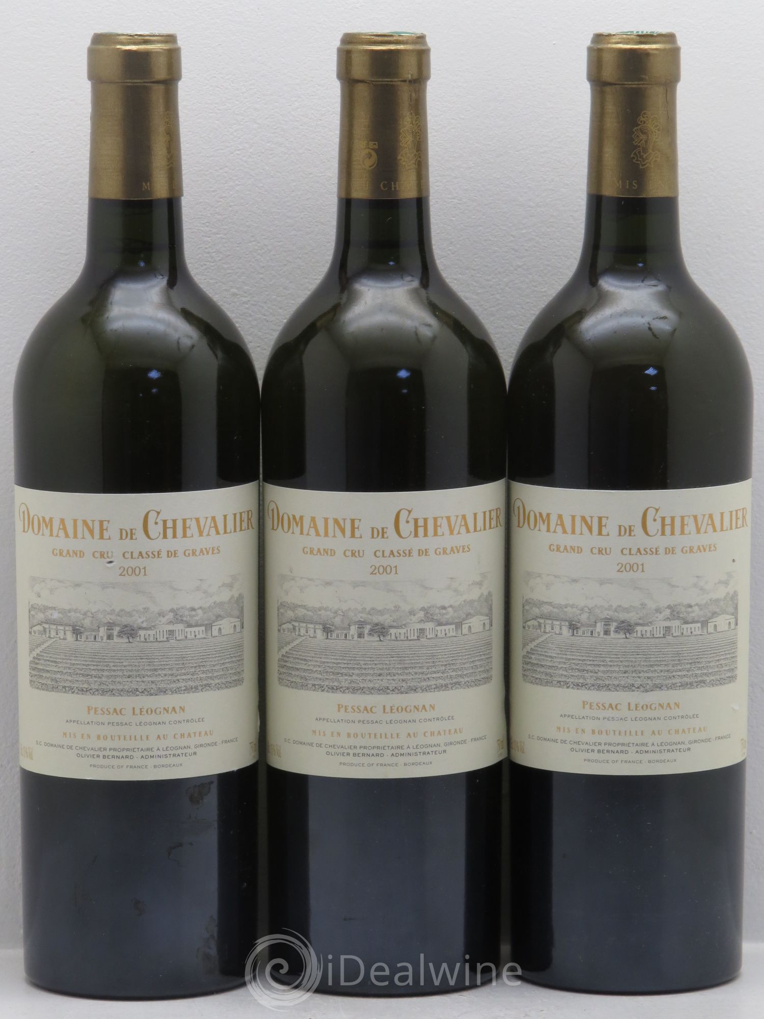 Domaine de Chevalier Cru Classé de Graves 2001 - Lot de 3 bouteilles - 0