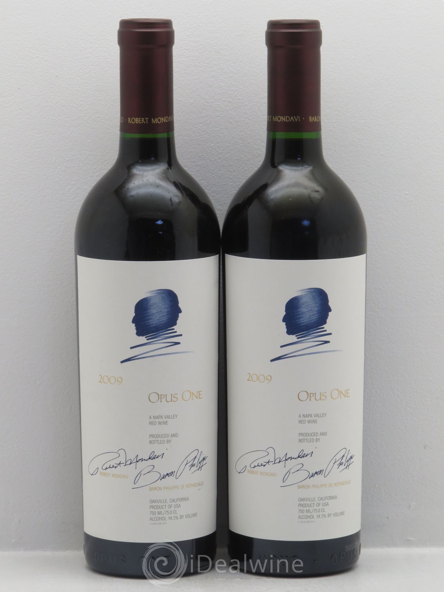 Napa Valley Opus One Robert Mondavi 2009 - Lot de 2 bouteilles - 0